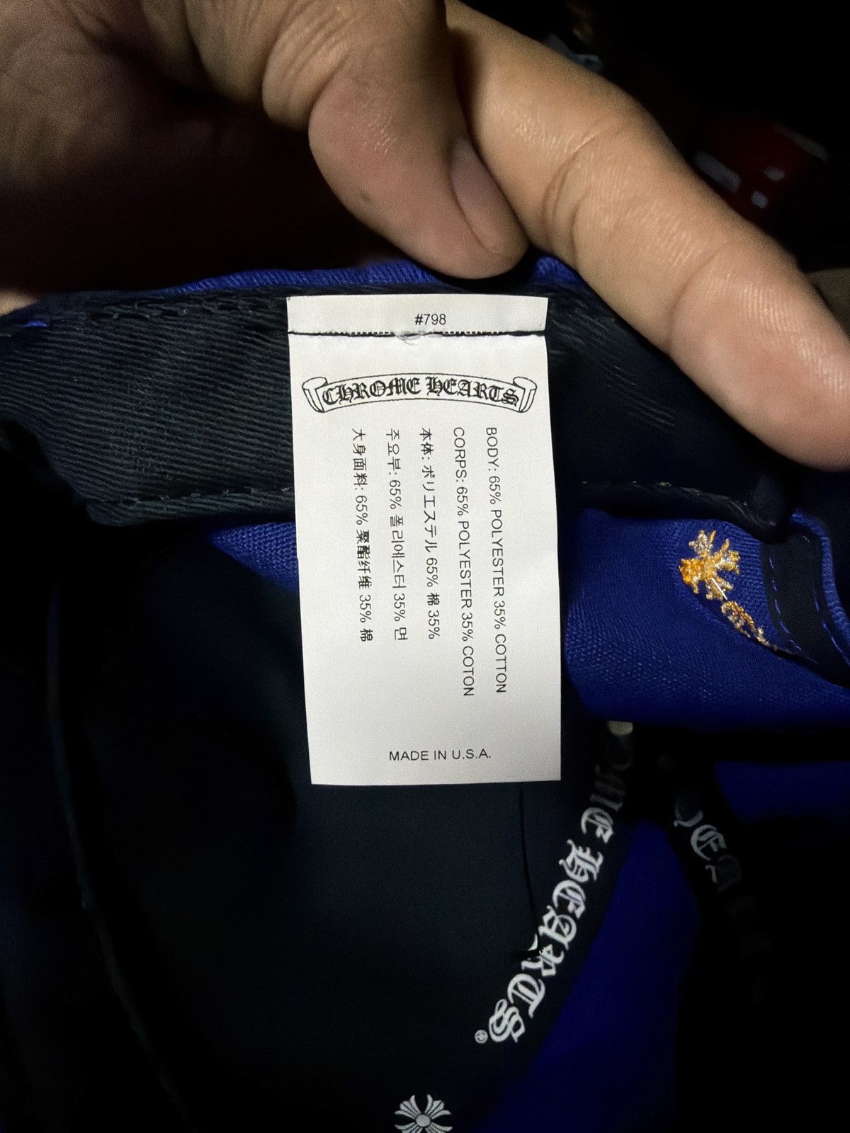 Chrome Hearts Chrome Hearts Baseball Hat Size ONE SIZE - 5 Thumbnail