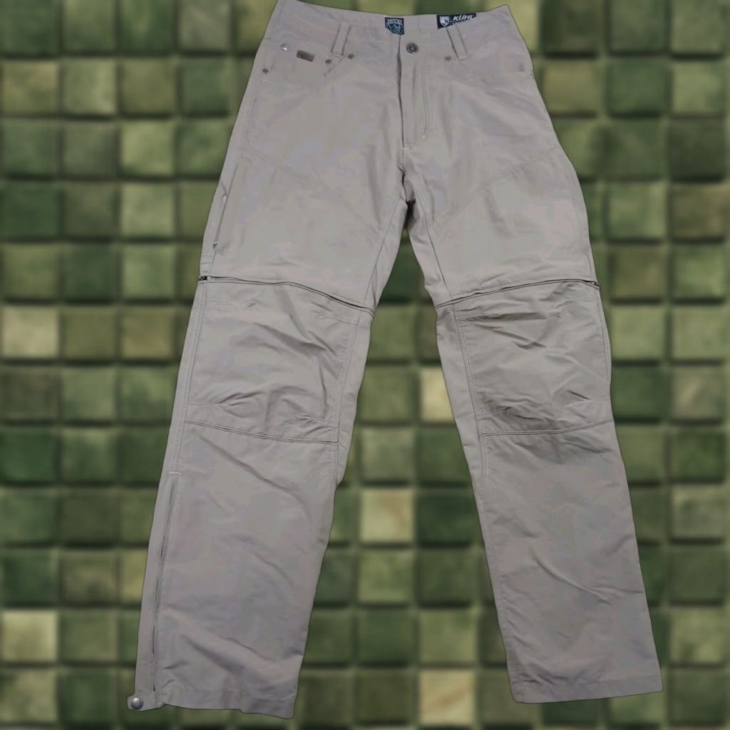 Vintage Kuhl Liberator Convertible Pants Men 30x32 Beige Cargo Pocket Logo Hiking Outdoors Ultra Stretch Regular Rise 30" Inseam 32" Size US 30 / EU 46 - 1 Thumbnail