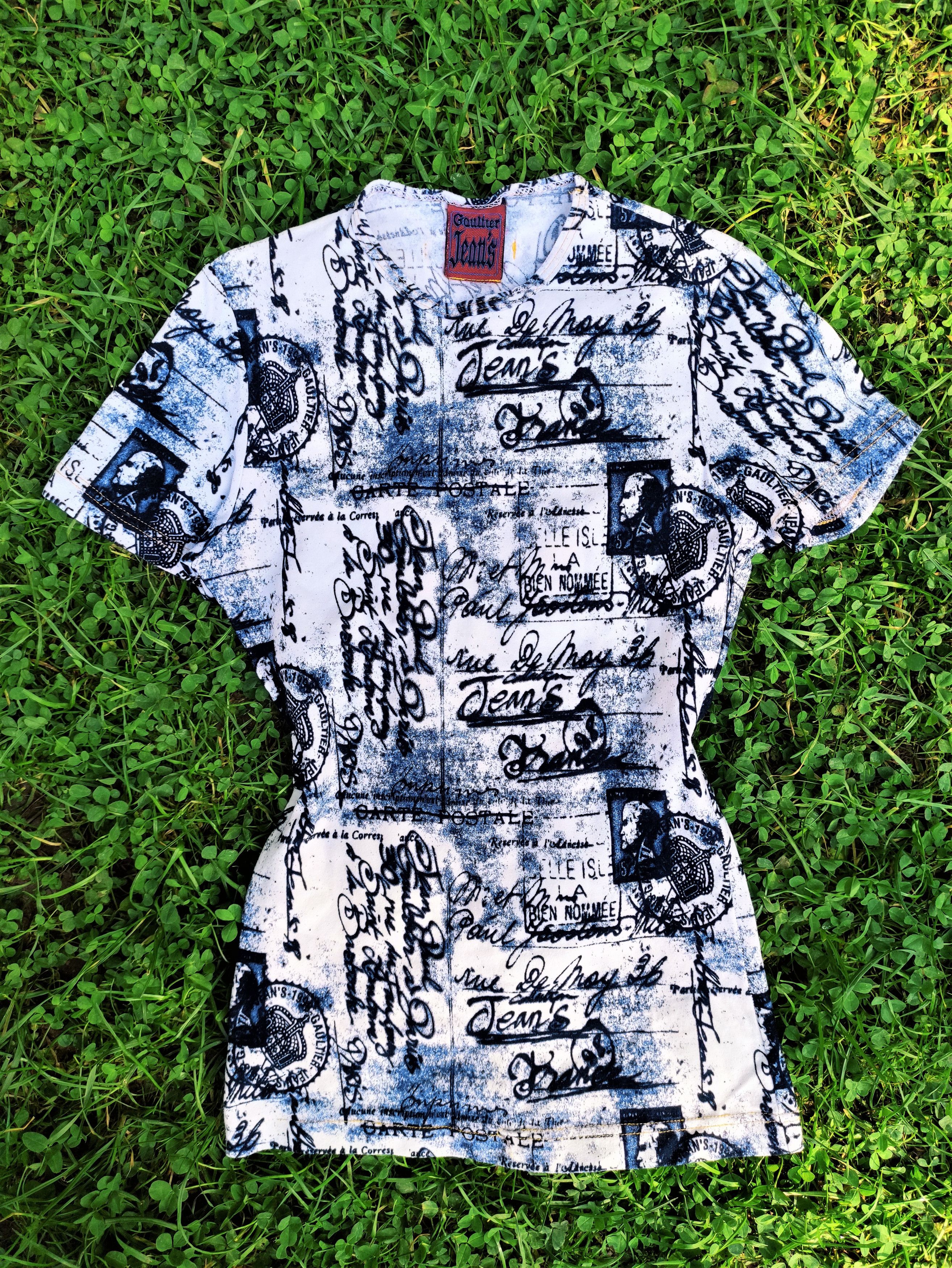Jean Paul Gaultier Jean Paul Gaultier Postcard Tattoo Mail Stamp Top tee Cami Size S / US 4 / IT 40 - 6 Thumbnail