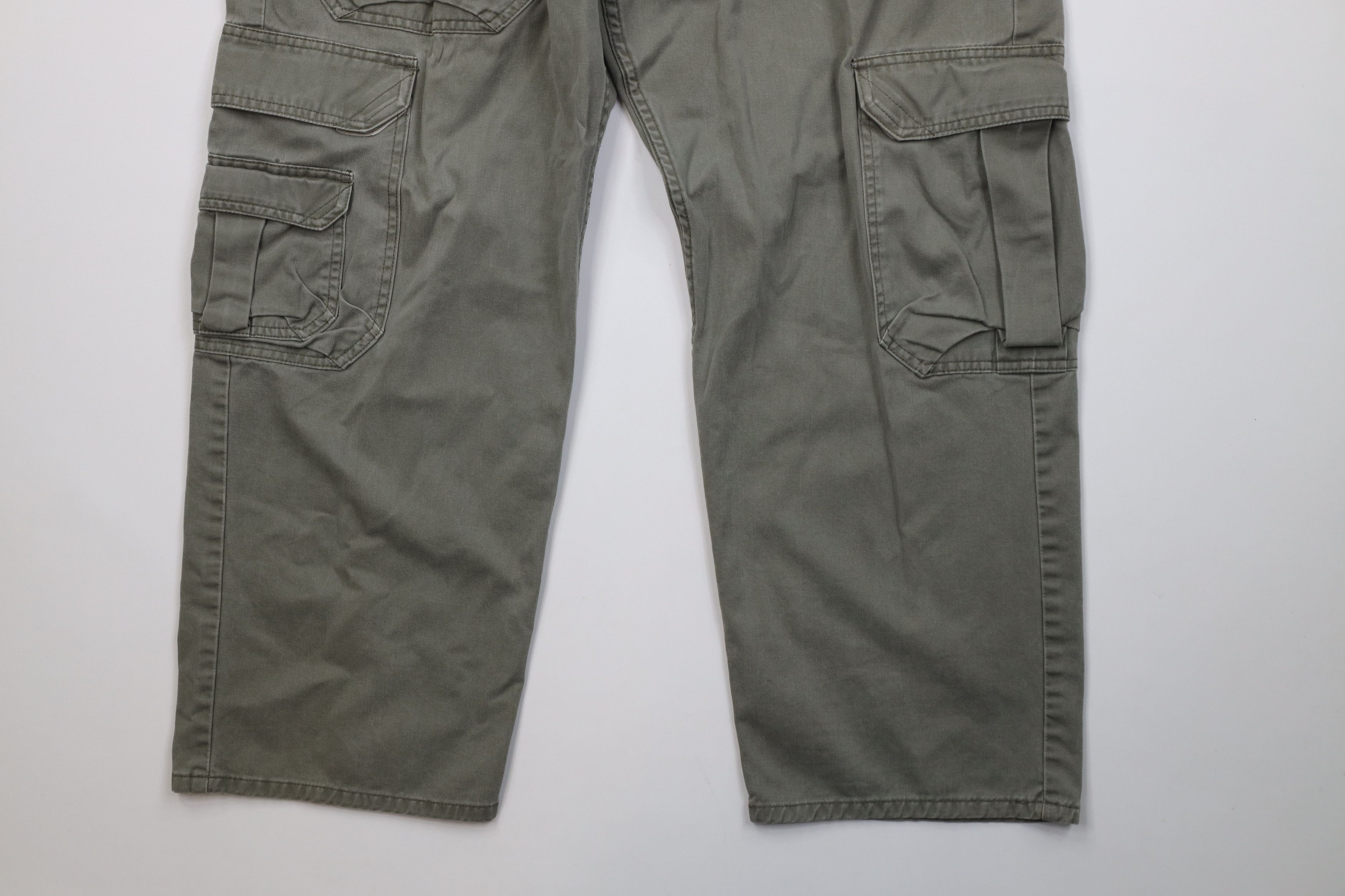 Levi's Vintage 90s Levis Silvertab Loose Wide Leg Cargo Pants Green Size US 36 / EU 52 - 4 Thumbnail