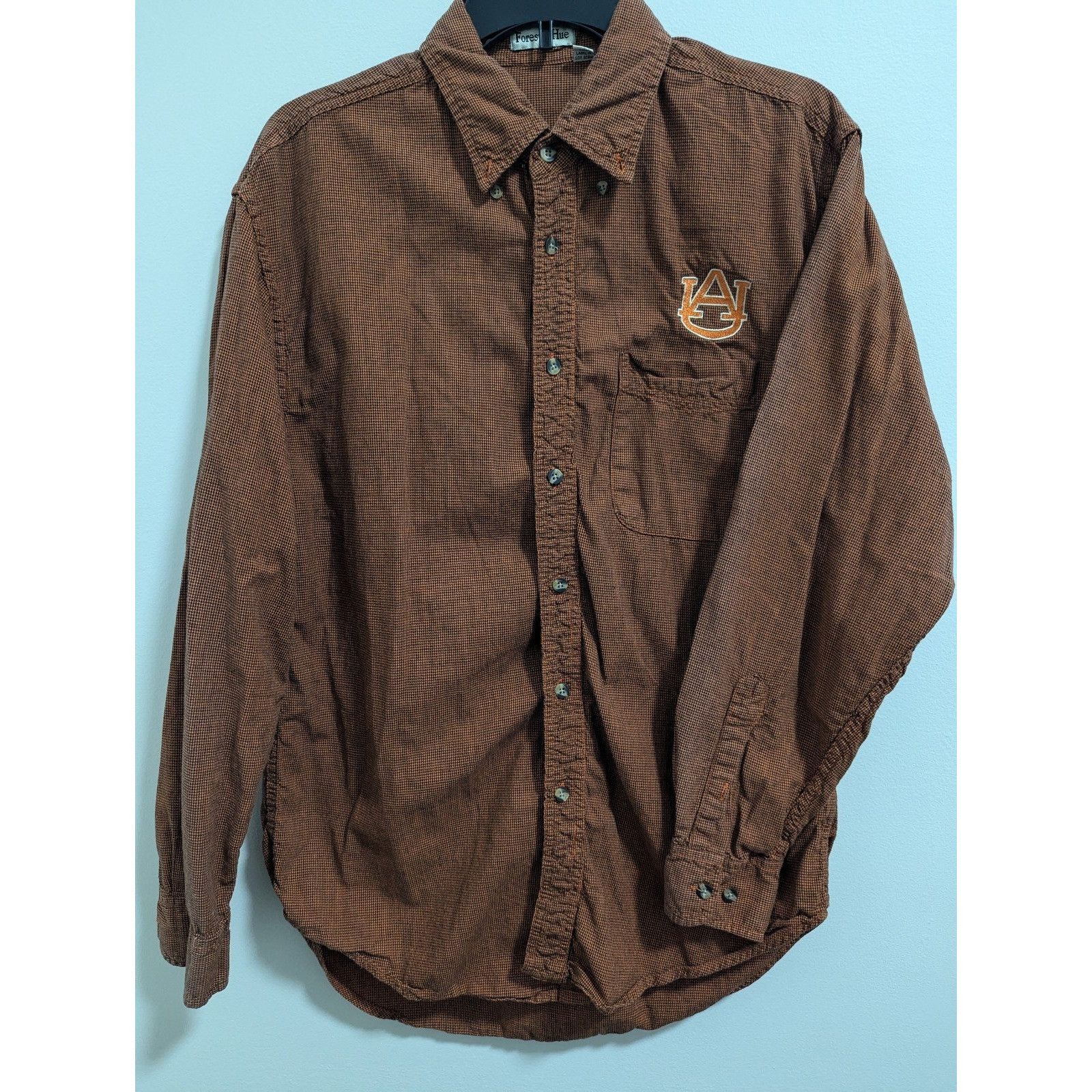 Other Forest & Hue Button Down Shirt Men S Orange Auburn Embroider Size US S / EU 44-46 / 1 - 1 Thumbnail