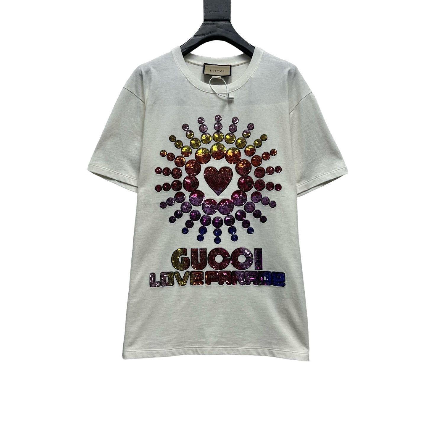 Gucci Gucci Sequin Heart T-Shirt Size M Size US M / EU 48-50 / 2 - 1 Thumbnail