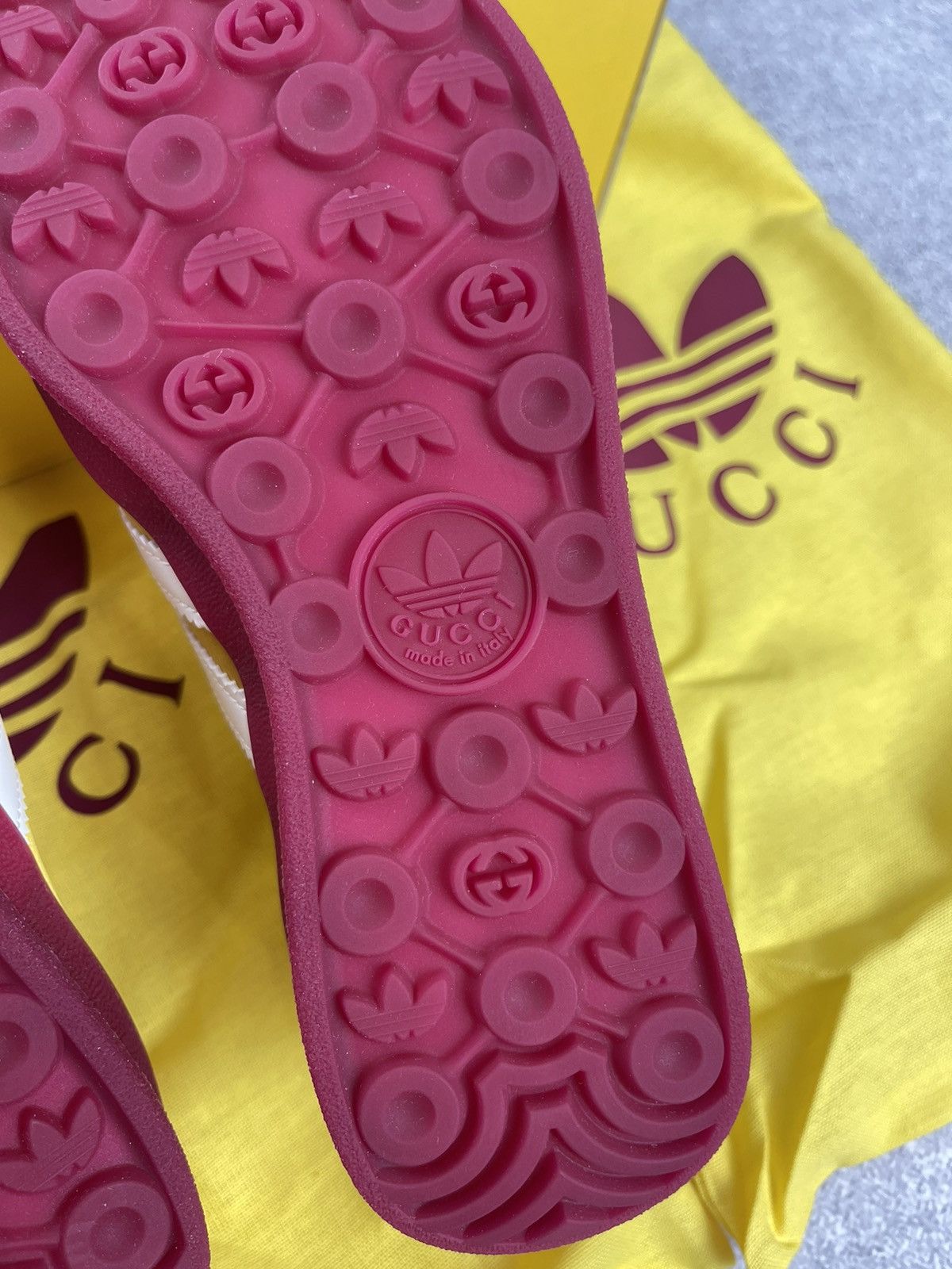 Adidas × Gucci Adidas x Gucci Gazelle Yellow/White/Red Sneakers Size 36 2/3 Size US 5.5 / IT 35.5 - 11 Thumbnail