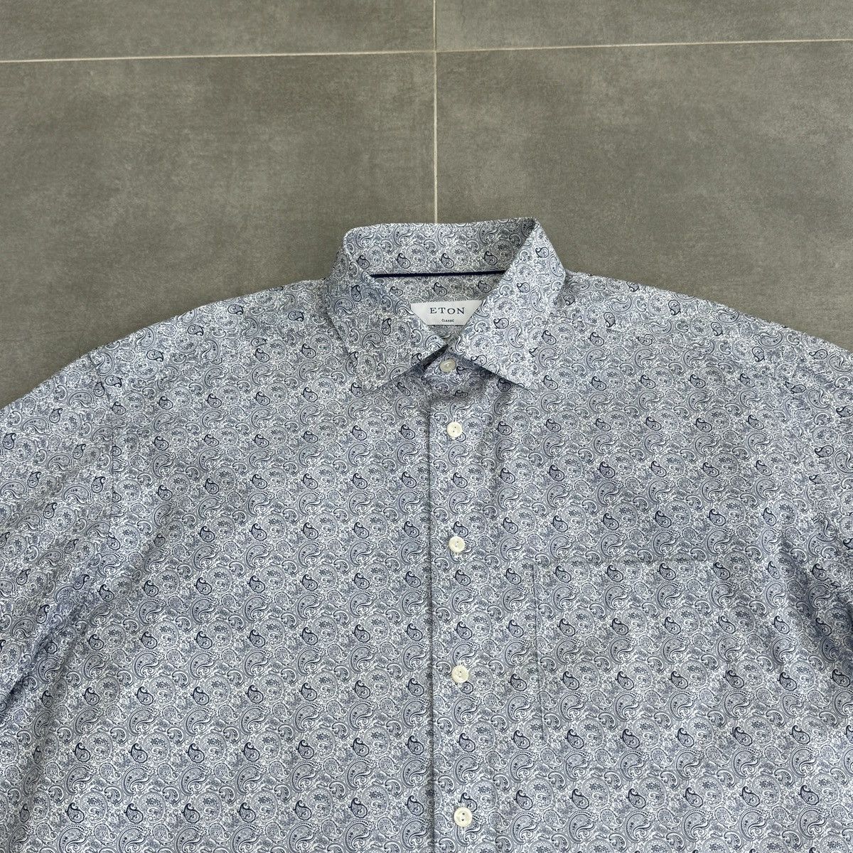 Eton ETON Classic Paisley Button Shirt Size 43/17 (XL/XXL) Size US XL / EU 56 / 4 - 7 Thumbnail