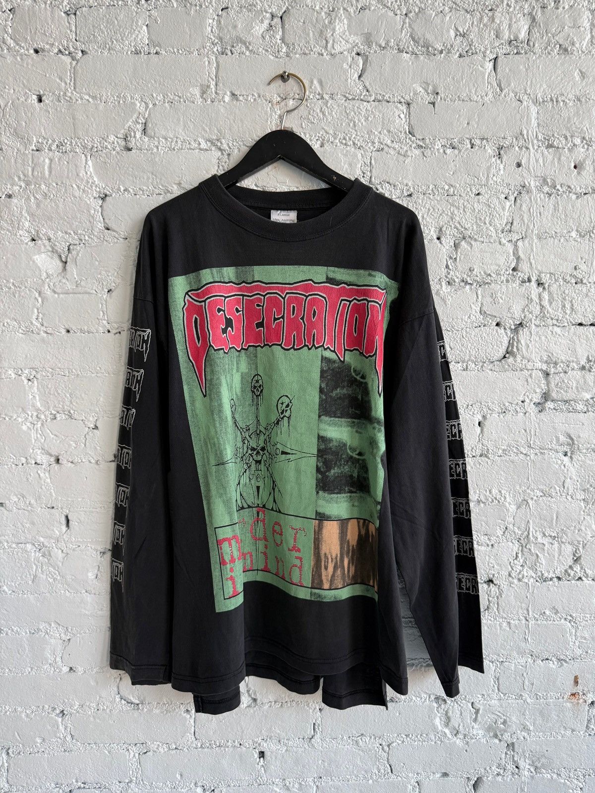 Vintage 1999 DESECRATION ‘MURDER IN MIND’ L/S TEE Size US XL / EU 56 / 4 - 1 Thumbnail