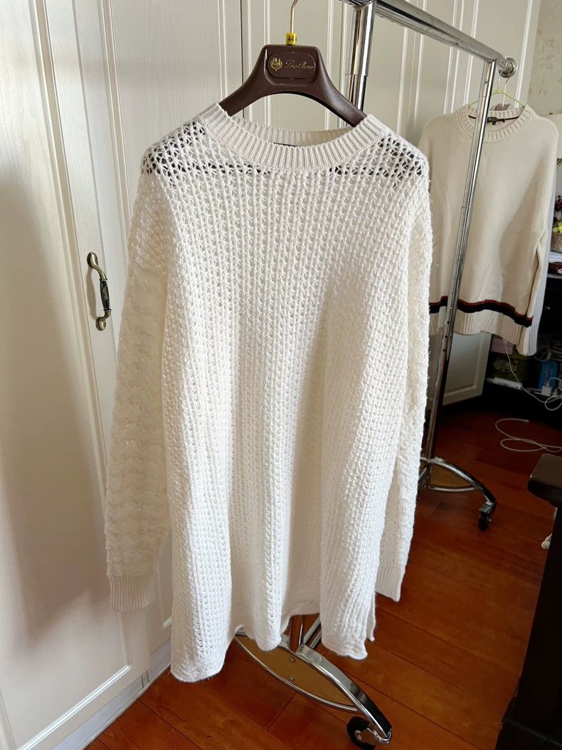 Loro Piana LORO PIANA Two pieces of hook flowers long sweater Size S / US 4 / IT 40 - 3 Thumbnail