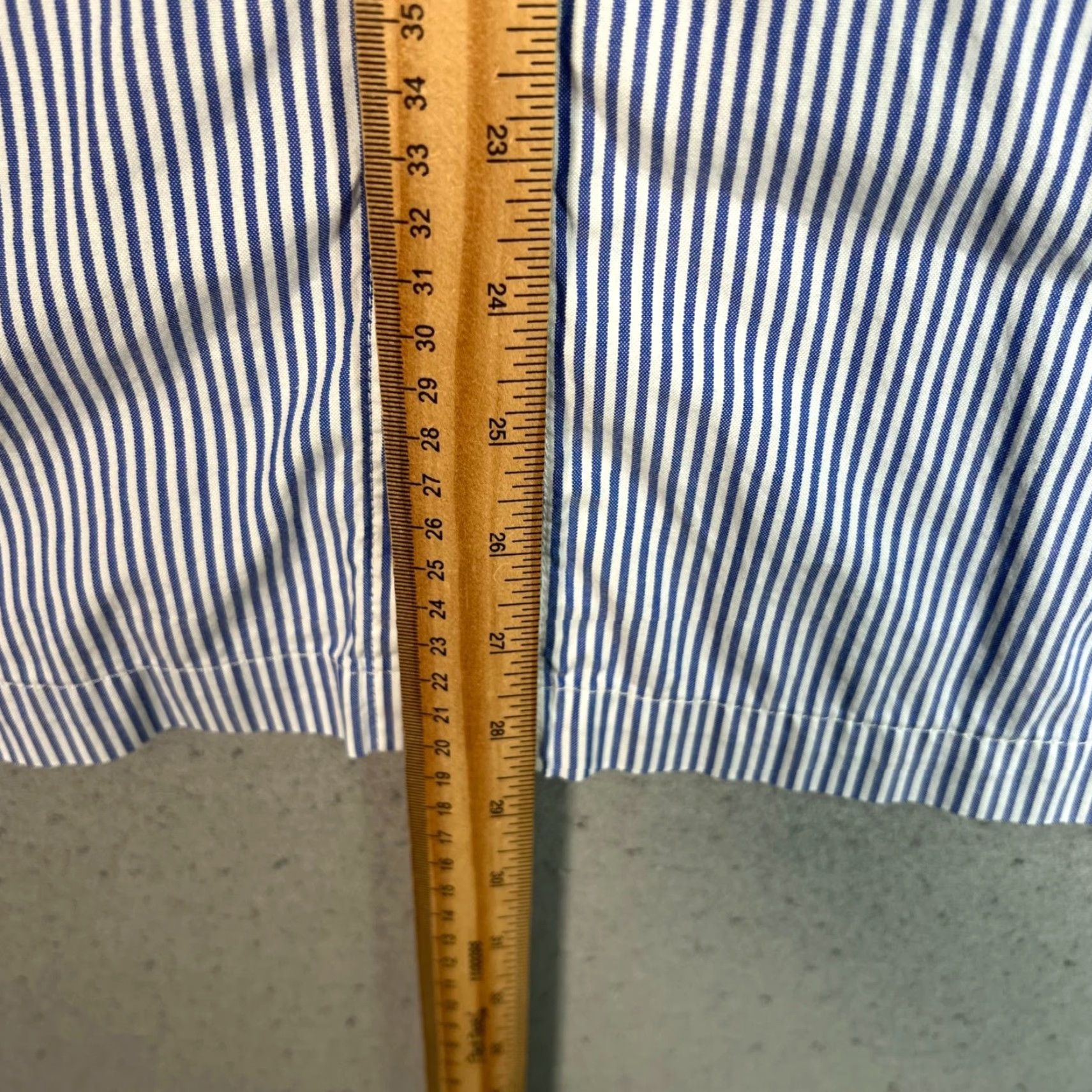 Vintage VINTAGE Melting Sadness Men's Short Sleeve Button-Up Shirt Size Medium Blue Striped Cotton 90s Size US L / EU 52-54 / 3 - 7 Thumbnail