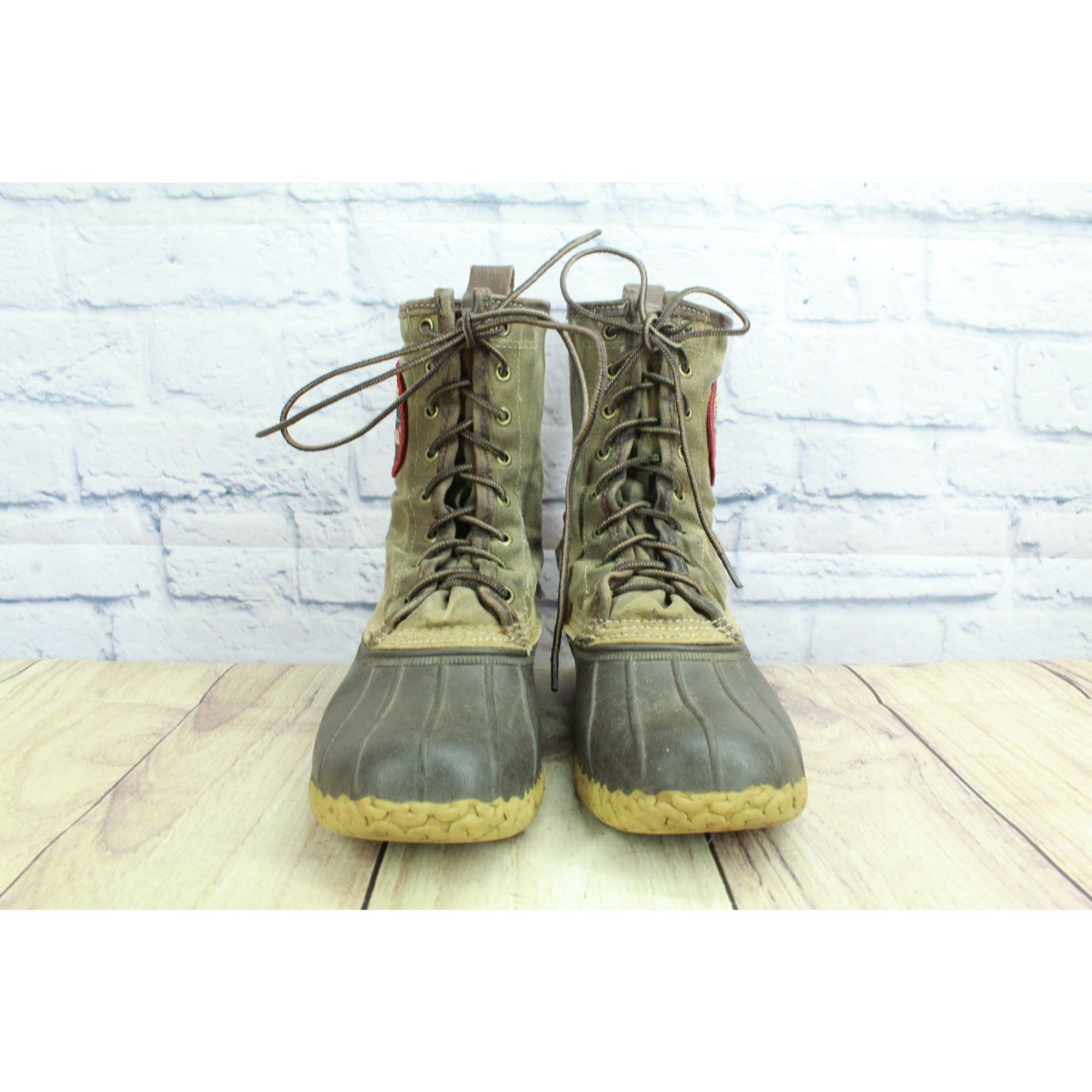 L.L. Bean LL Bean Katahdin Brown Waxed Canvas Limited Duck Boots Size US 7 / EU 40 - 4 Thumbnail