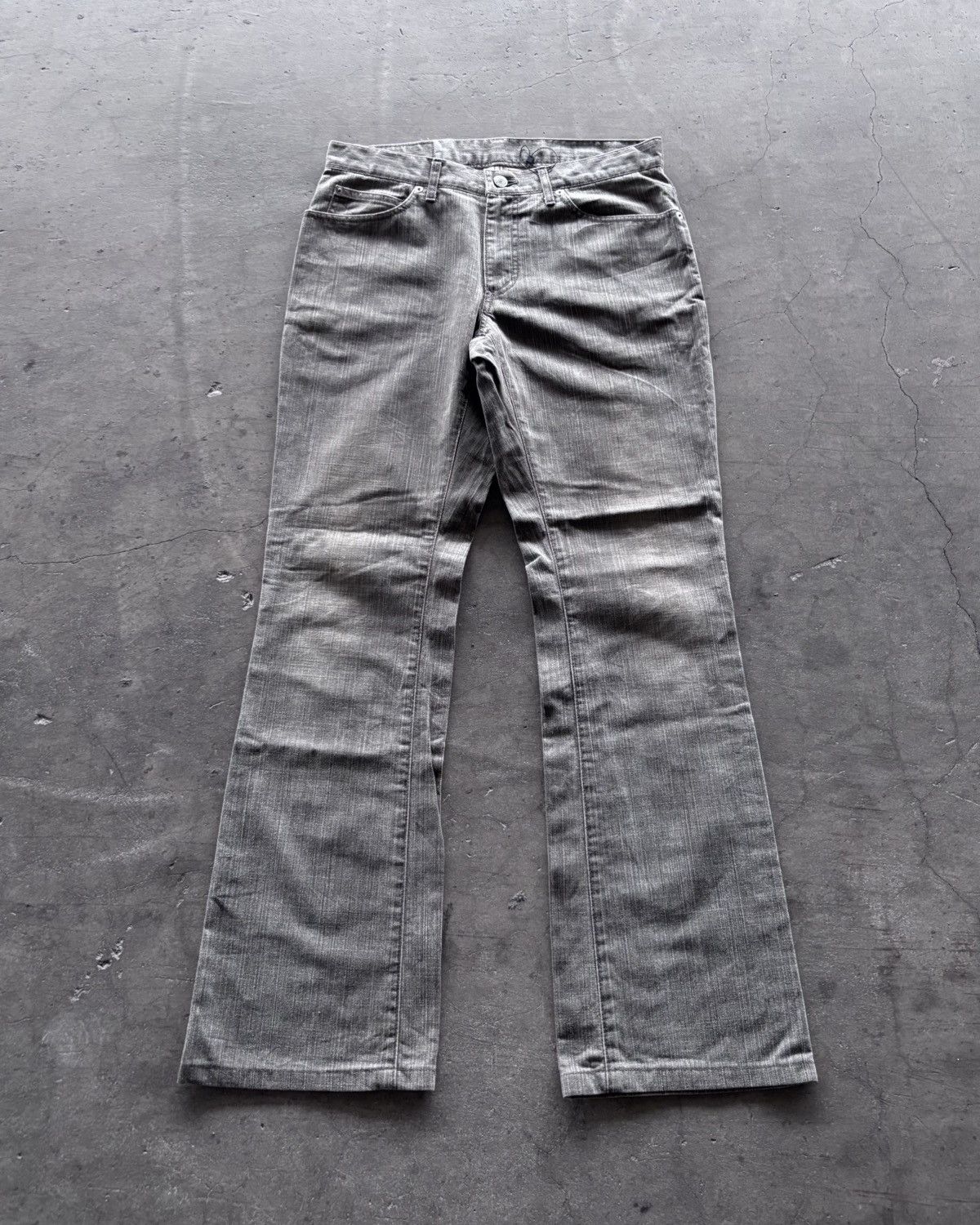 Issey Miyake × Japanese Brand × Tete Homme Tete Homme Brown Flared Denim Jeans Size US 31 - 2 Thumbnail