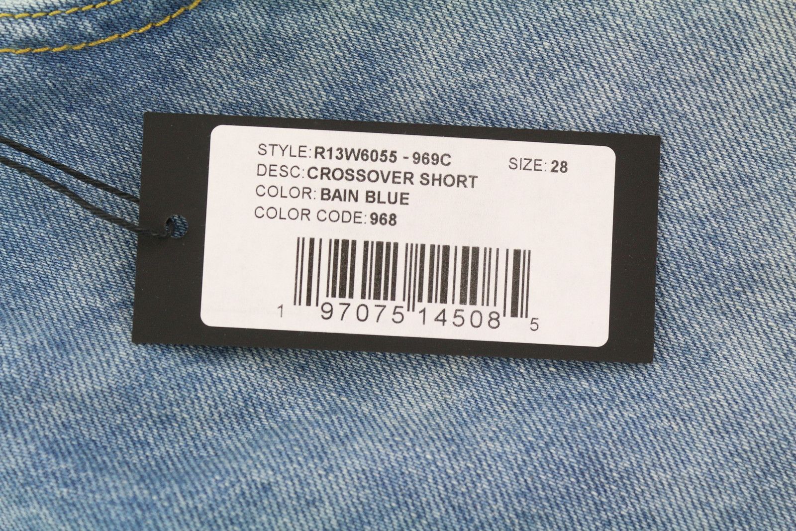 R13 CROSS OVER 28 Blue Denim RRP€599 85096 Size 28" / US 6 / IT 42 - 10 Thumbnail
