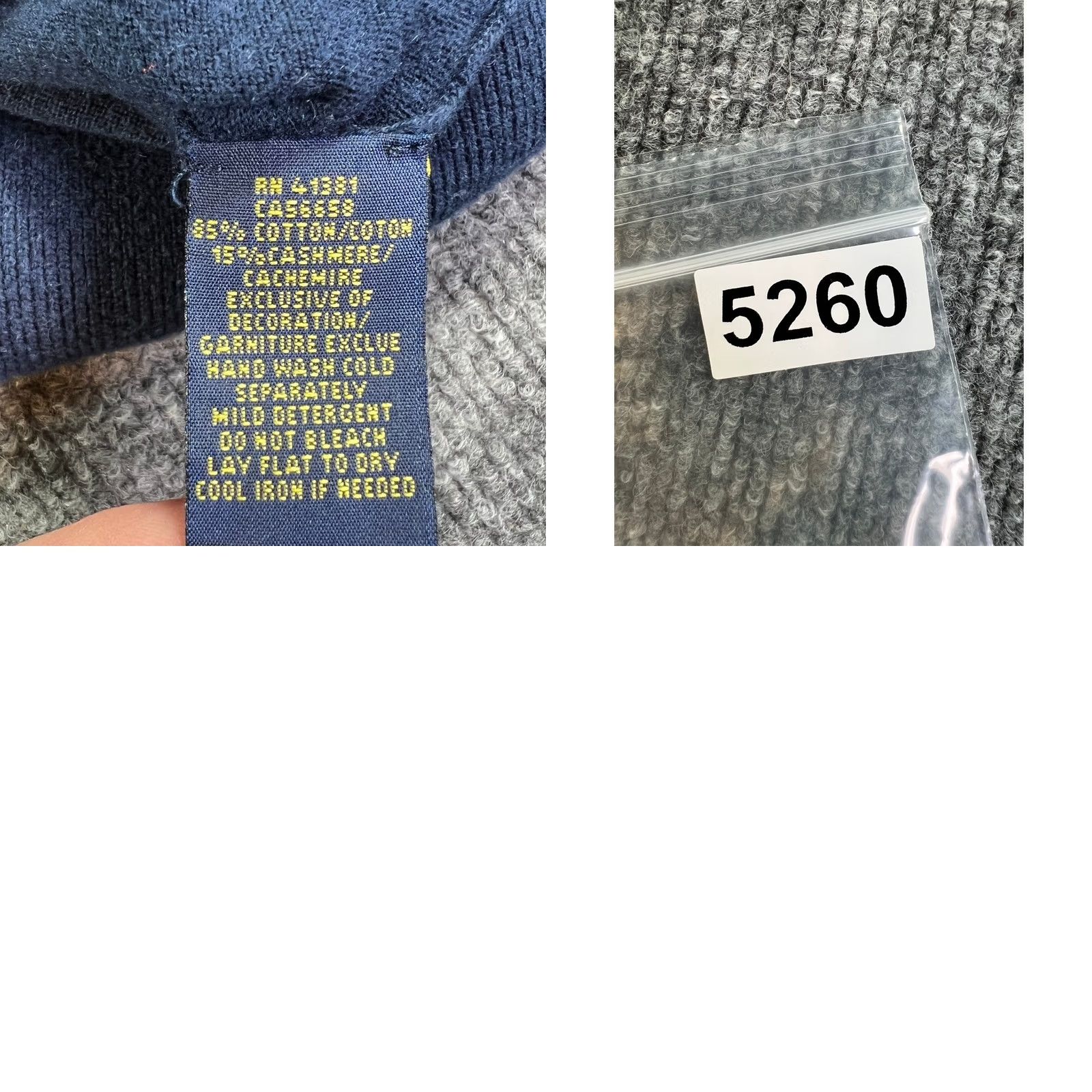 Ralph Lauren Ralph Lauren Sweater Mens Large Navy Blue Cotton Cashmere Crewneck Long Sleeve Size US L / EU 52-54 / 3 - 8 Thumbnail