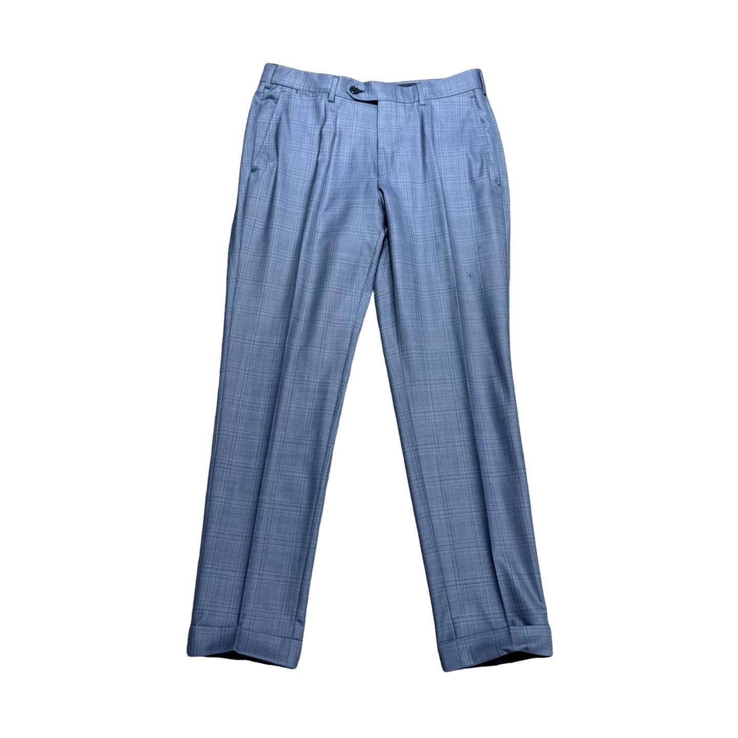 Ermenegildo Zegna Ermenegildo Zegna Plaid Wool Trousers US 32 / EU 48 Size 38R - 1 Thumbnail