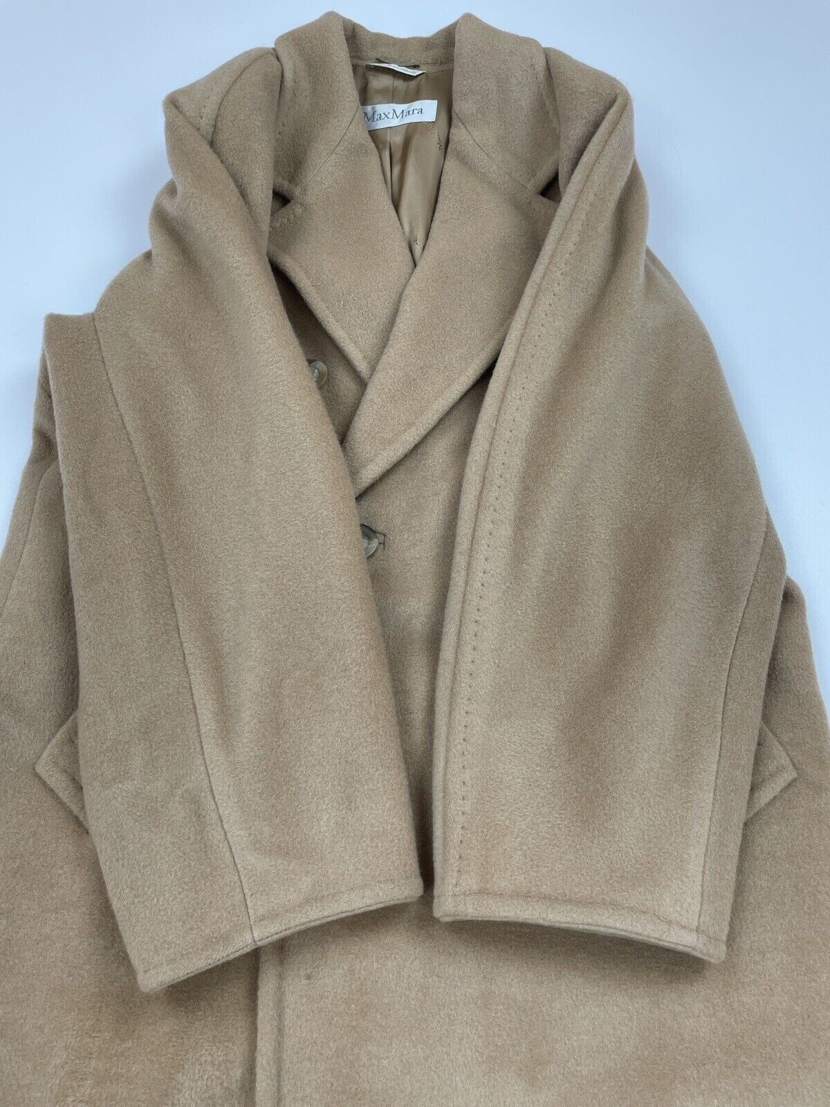 Max Mara Vintage Max Mara Iconic Camel Coat Double Breasted Cashmere Size S / US 4 / IT 40 - 15 Thumbnail