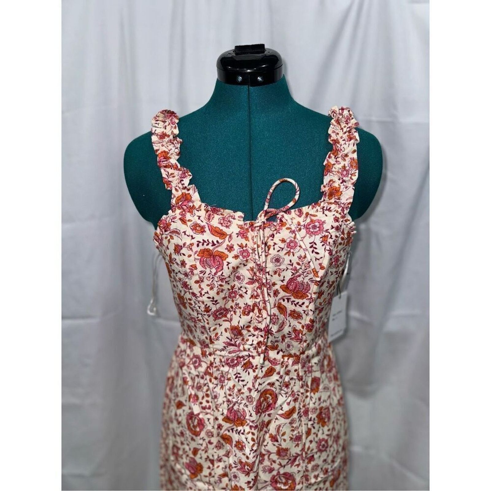 Other Japna linen blend floral midi dress | Sz S, NWT Size S / US 4 / IT 40 - 3 Thumbnail
