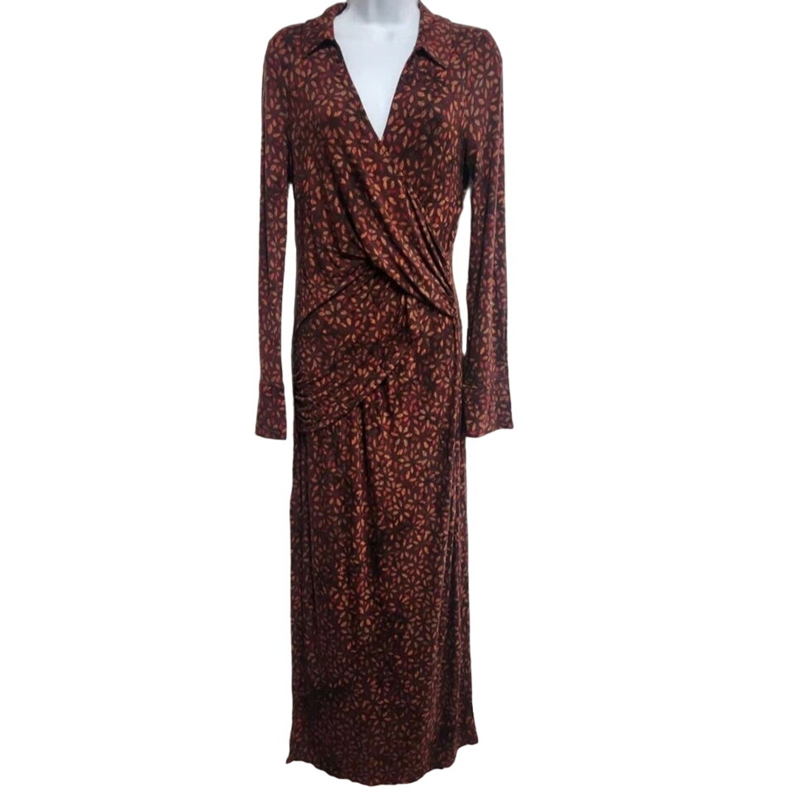 Free People New Free People Shayla Faux Wrap Midi Dress $128 SMALL Boho Size S / US 4 / IT 40 - 6 Thumbnail
