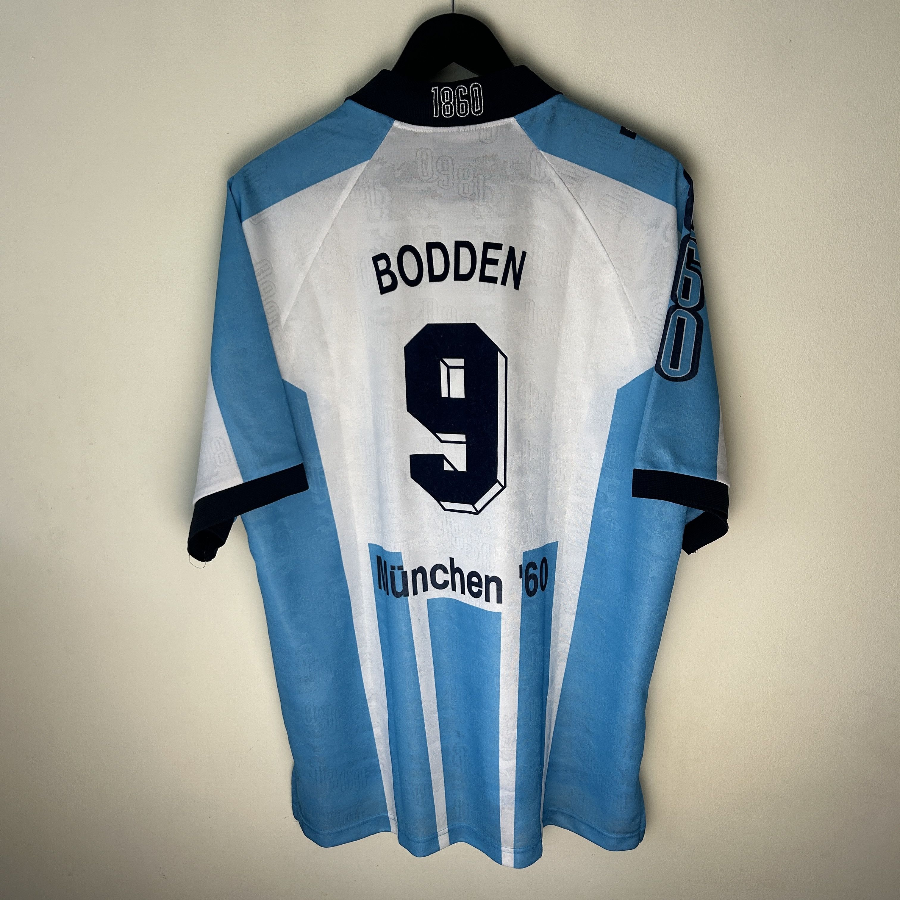 Nike TSV 1860 Munchen Nike 1996-97 Home #9 Bodden Jersey Size US XL / EU 56 / 4 - 2 Thumbnail