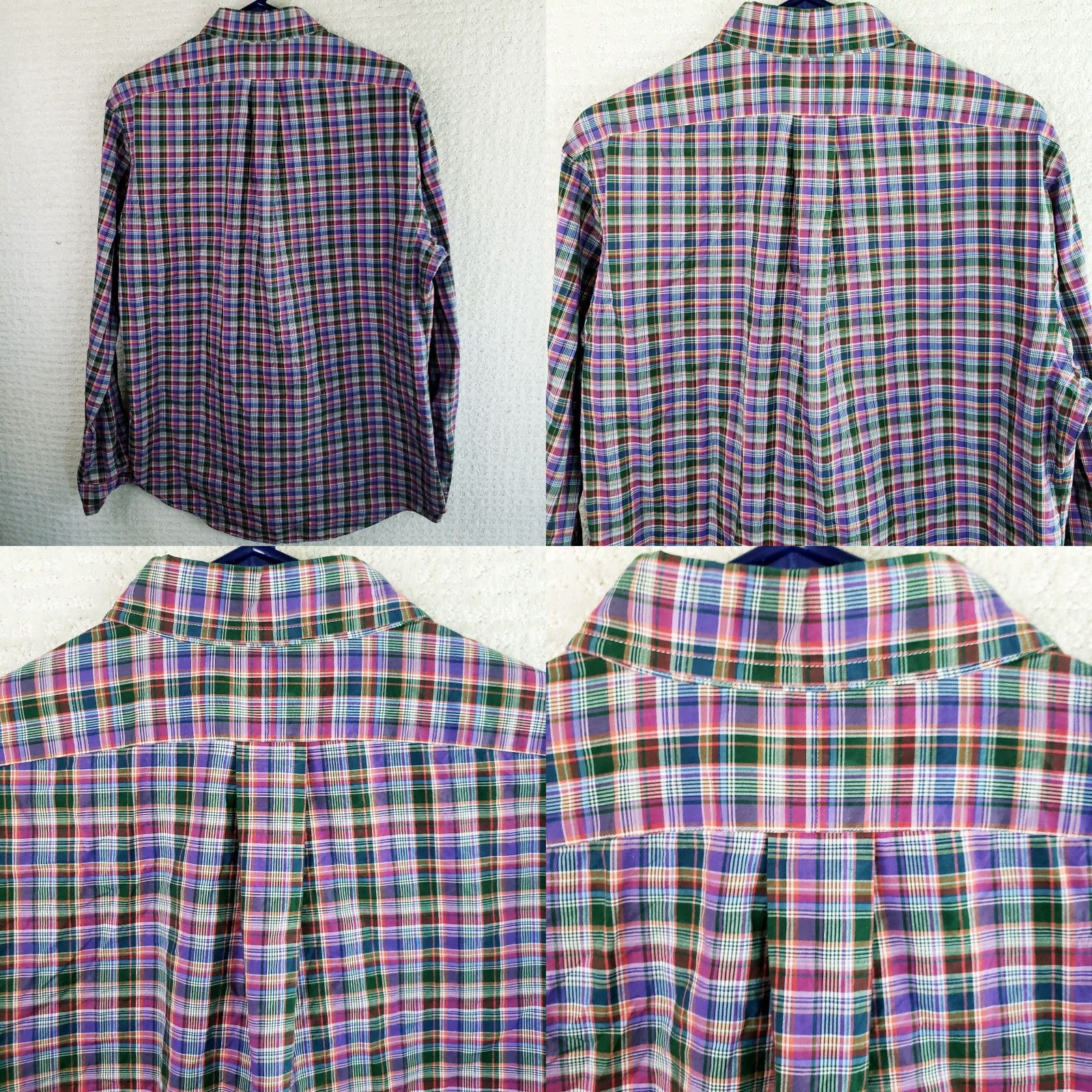 Ralph Lauren Ralph Lauren Men's L Custom Fit Purple Multicolor Plaid Button-Down Shirt Size US L / EU 52-54 / 3 - 8 Thumbnail