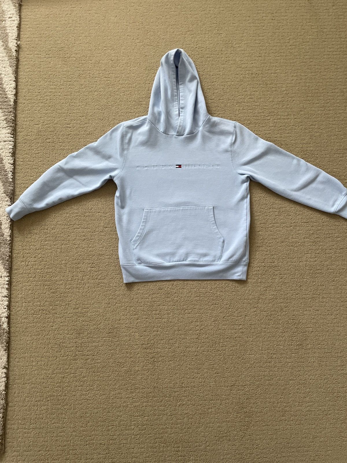 Tommy Hilfiger Sky Blue Tommy Hilfiger Hoodie Size US XXS / EU 40 - 1 Thumbnail