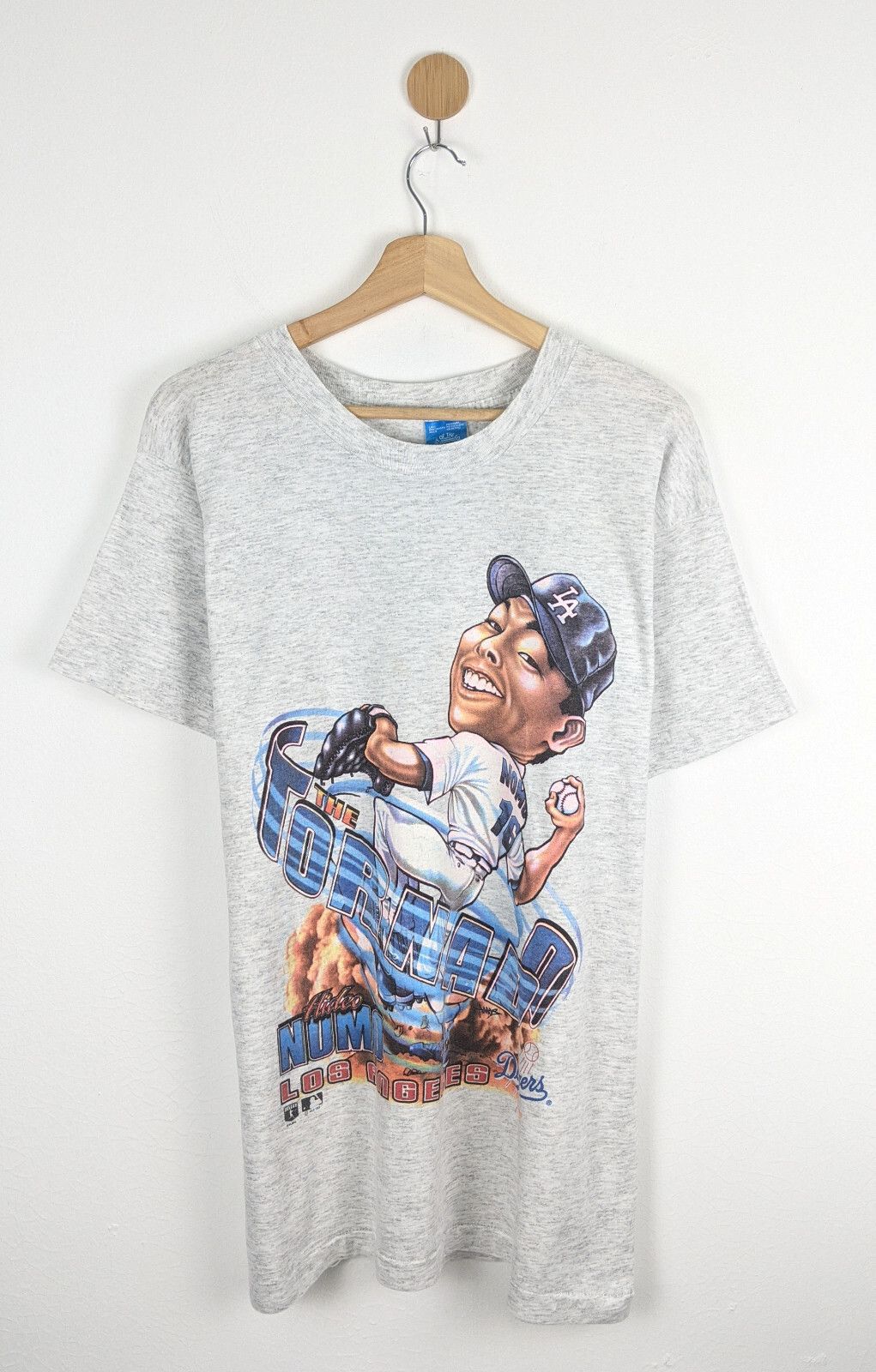 MLB Vintage 1995 Hideo Nomo Los Angeles Dodgers t-shirt Size US L / EU 52-54 / 3 - 1 Thumbnail