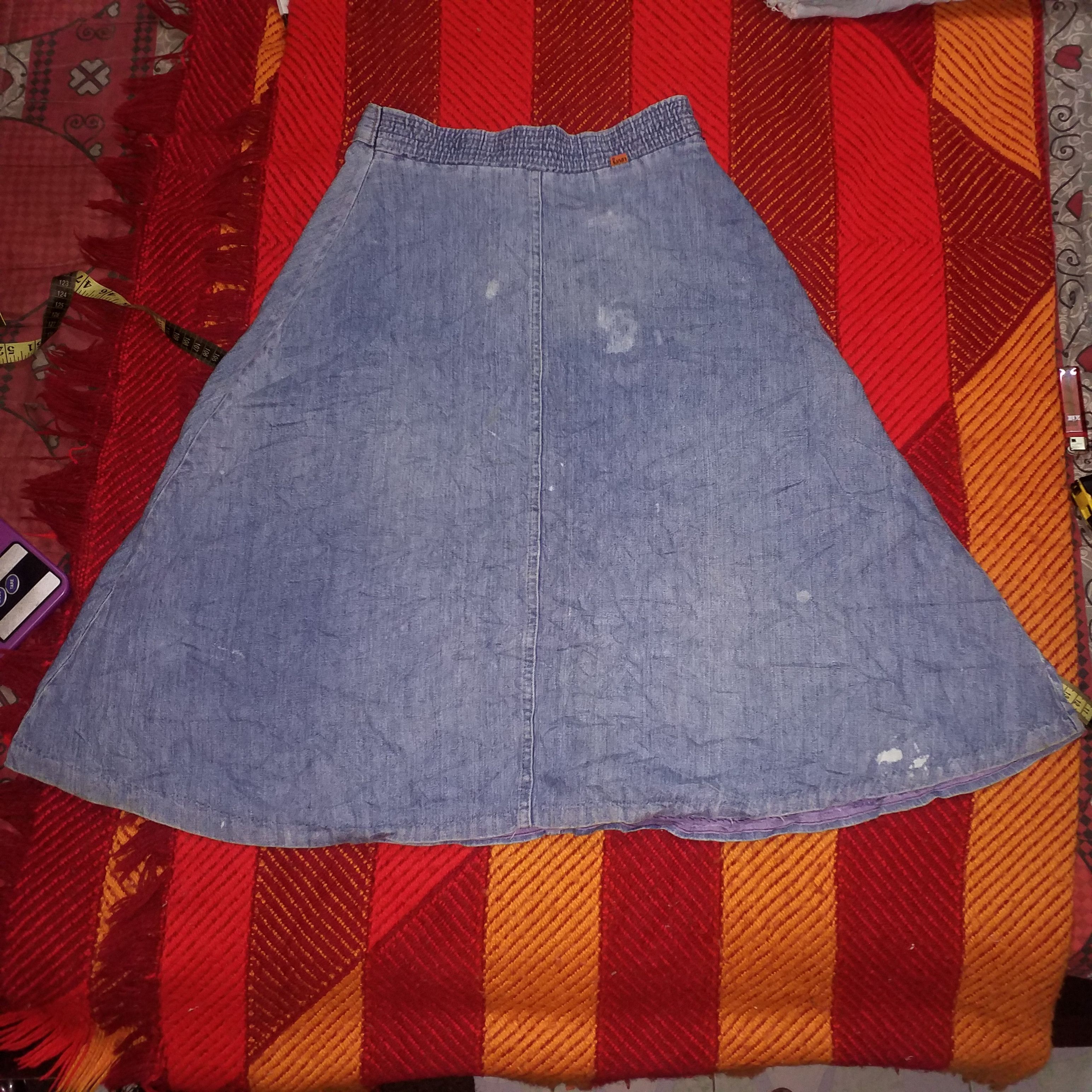 Levi's Vintage Clothing × Vintage LEVIS VINTAGE ORANGE TAB MAXI SKIRT GOOD FOR COLLECTOR Size 26" / US 2 / IT 38 - 3 Thumbnail