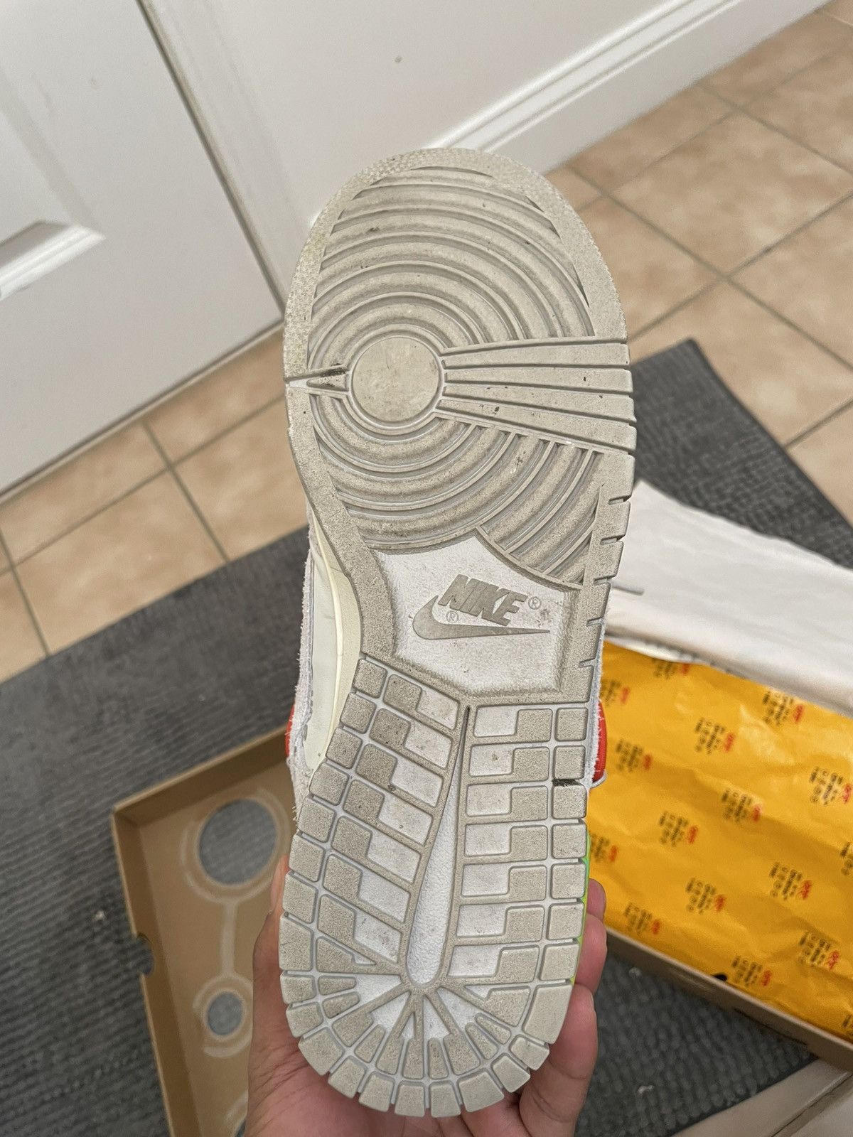Nike × Off-White Off White Nike Dunk Low Lot 13 Size US 8.5 / EU 41-42 - 13 Thumbnail