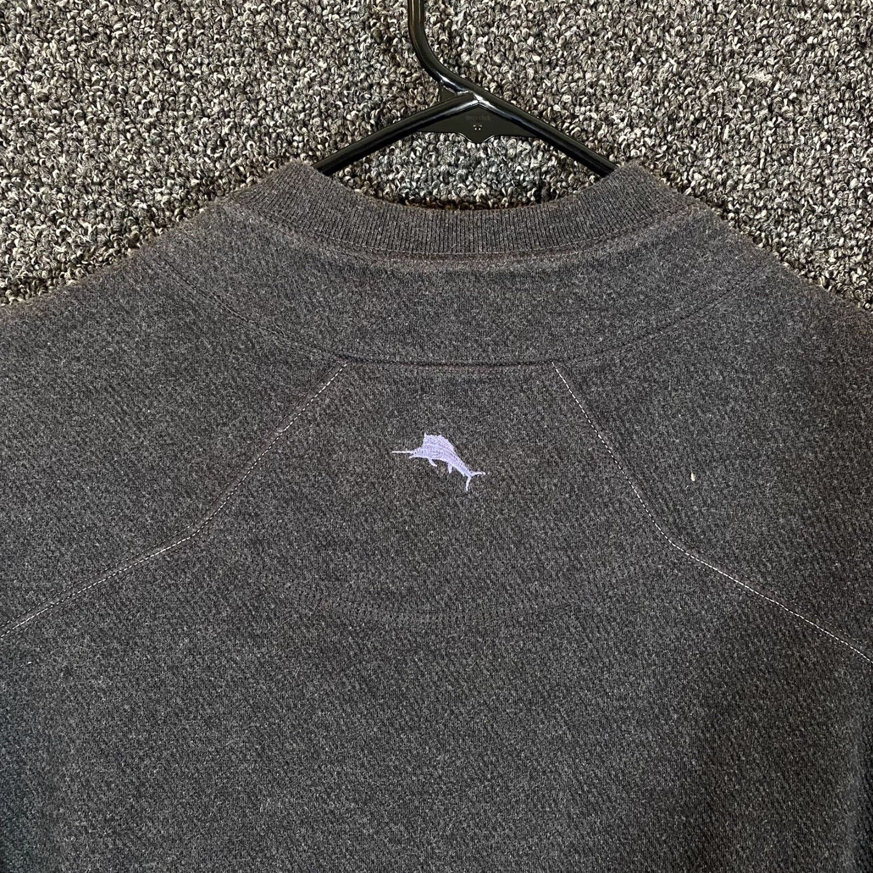 Tommy Bahama TOMMY BAHAMA Pullover Mens Large Gray Quarter 1/4 Zip Sweater Golf Casual Preppy Size US L / EU 52-54 / 3 - 7 Thumbnail