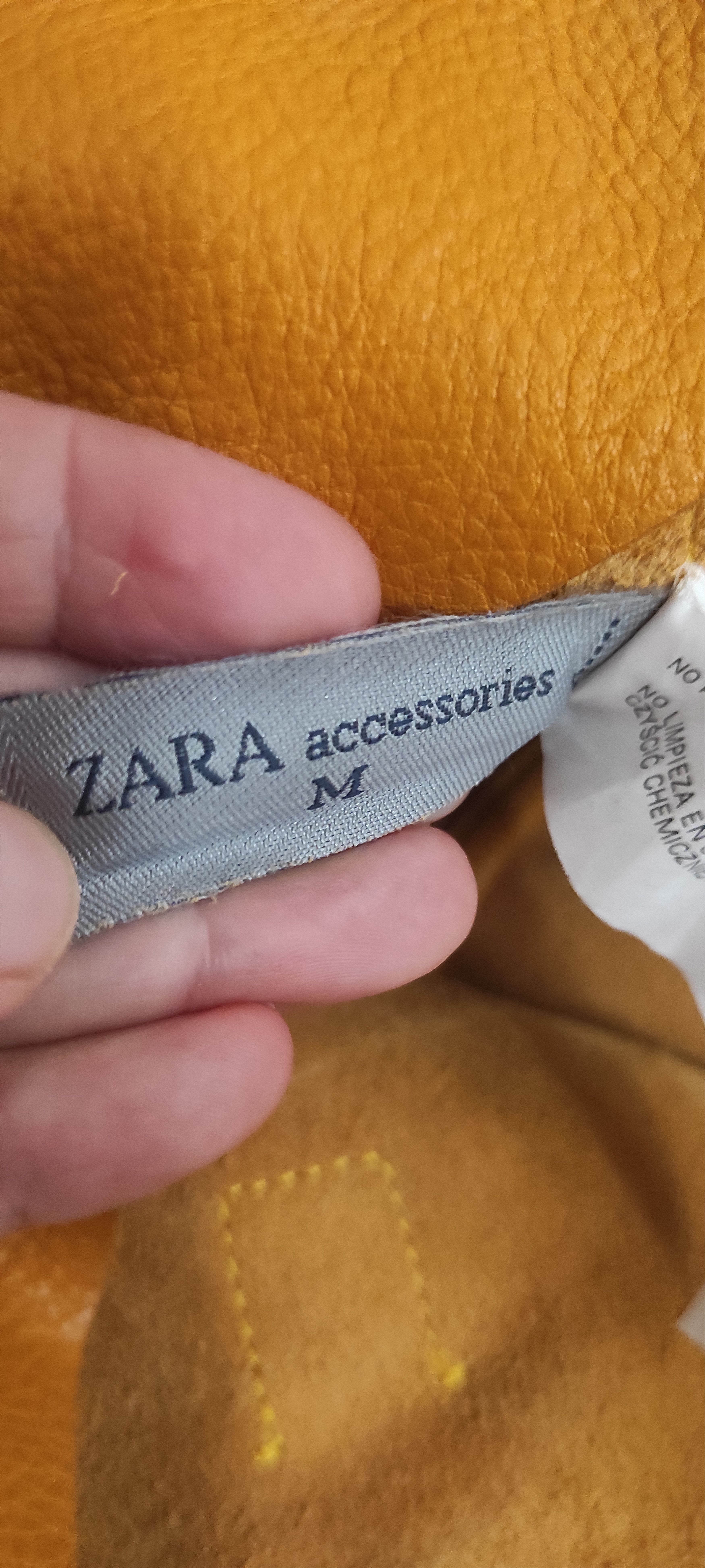 Zara Zara Leather Shopping Large removable Zipper Mesh Insert Bag Size ONE SIZE - 14 Thumbnail