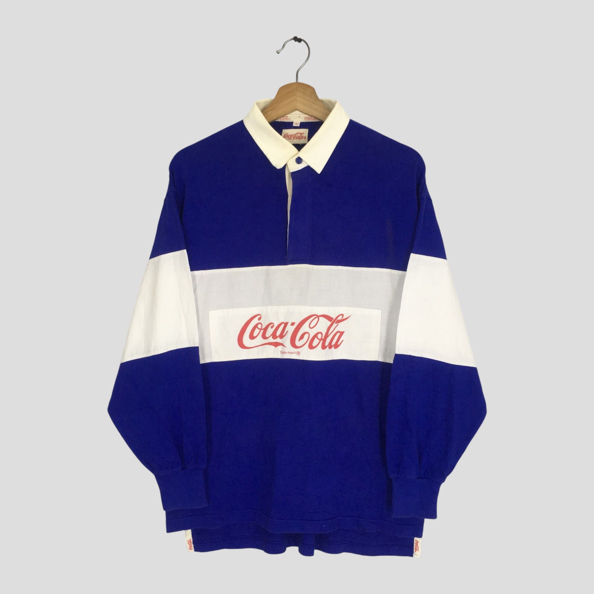 Coca Cola Vintage 90s Coca Cola Polo Rugby Carbonated Drink Size US L / EU 52-54 / 3 - 1 Thumbnail