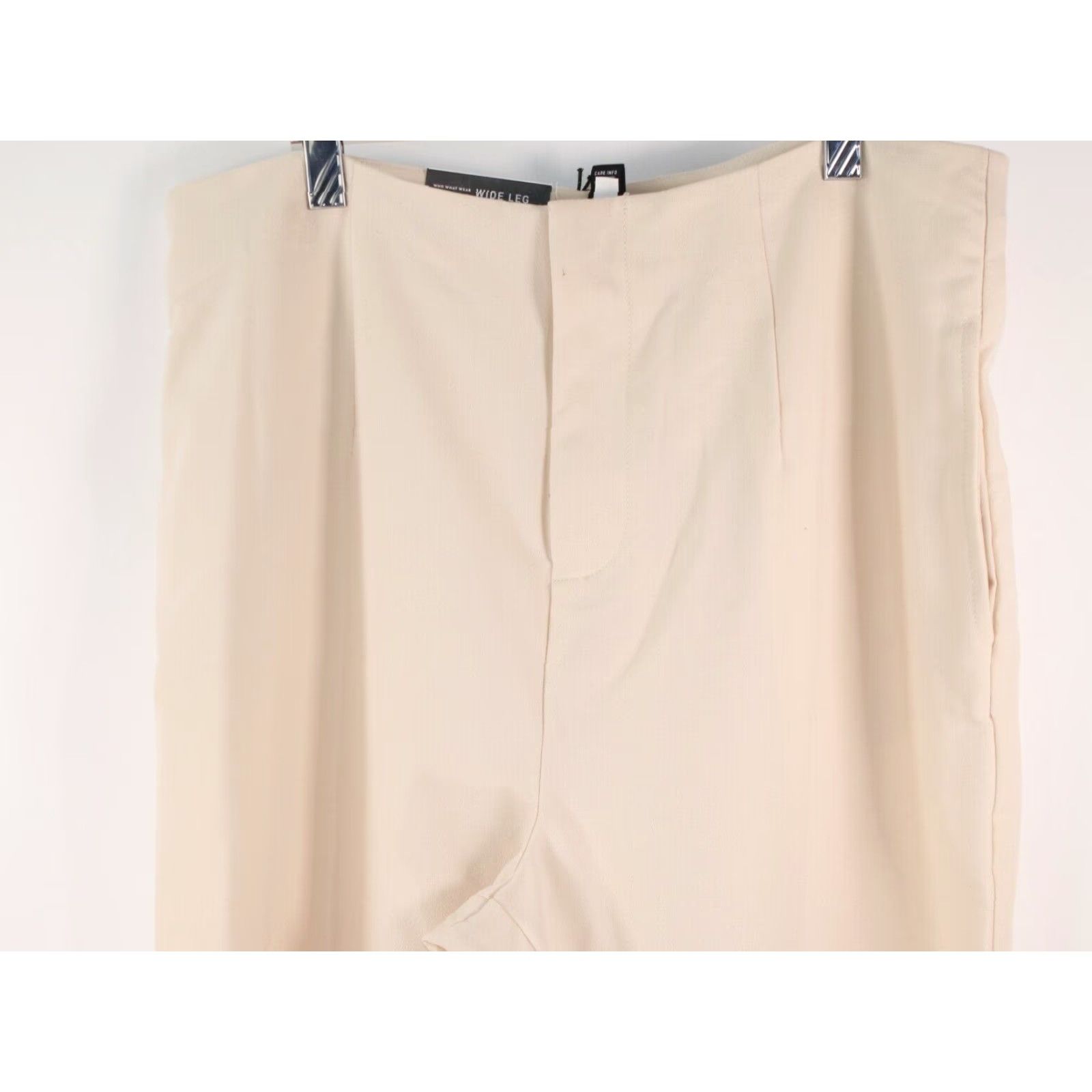 Vintage VINTAGE Who What Wear Flair Wide Leg High Rise Stretch Peach Pants Women's 14 34X30 Black Dress Pants 34 In Inseam 30 in Size 36" / US 14 / IT 50 - 2 Thumbnail