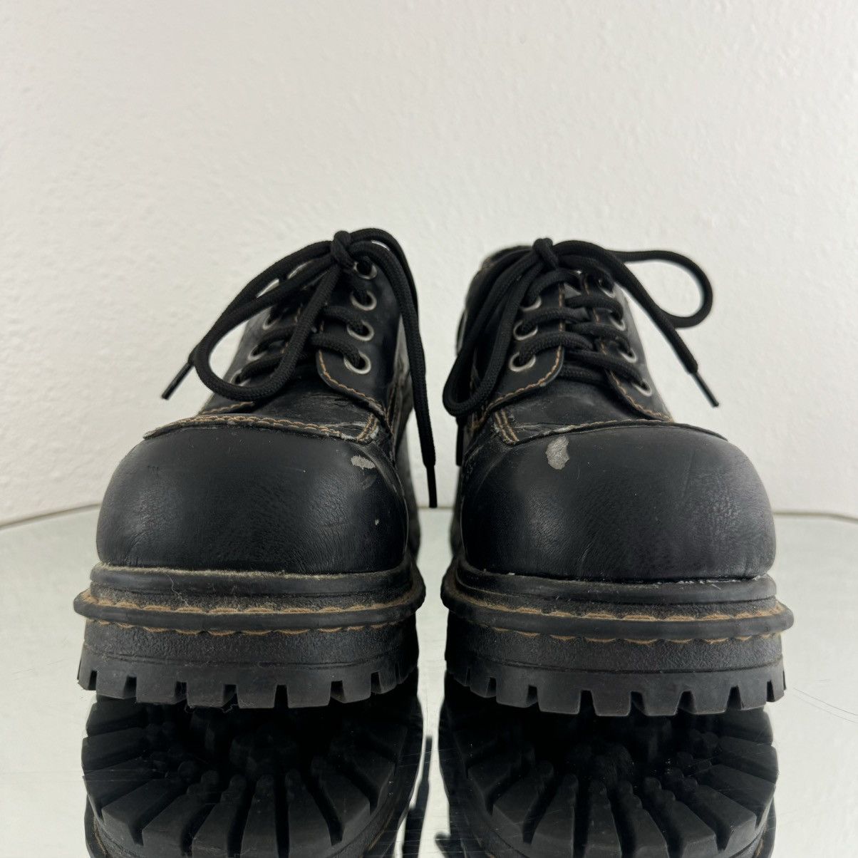 Other SODA Vintage Y2K Black Faux Leather Platform Oxford Shoes Size US 9 / IT 39 - 9 Thumbnail