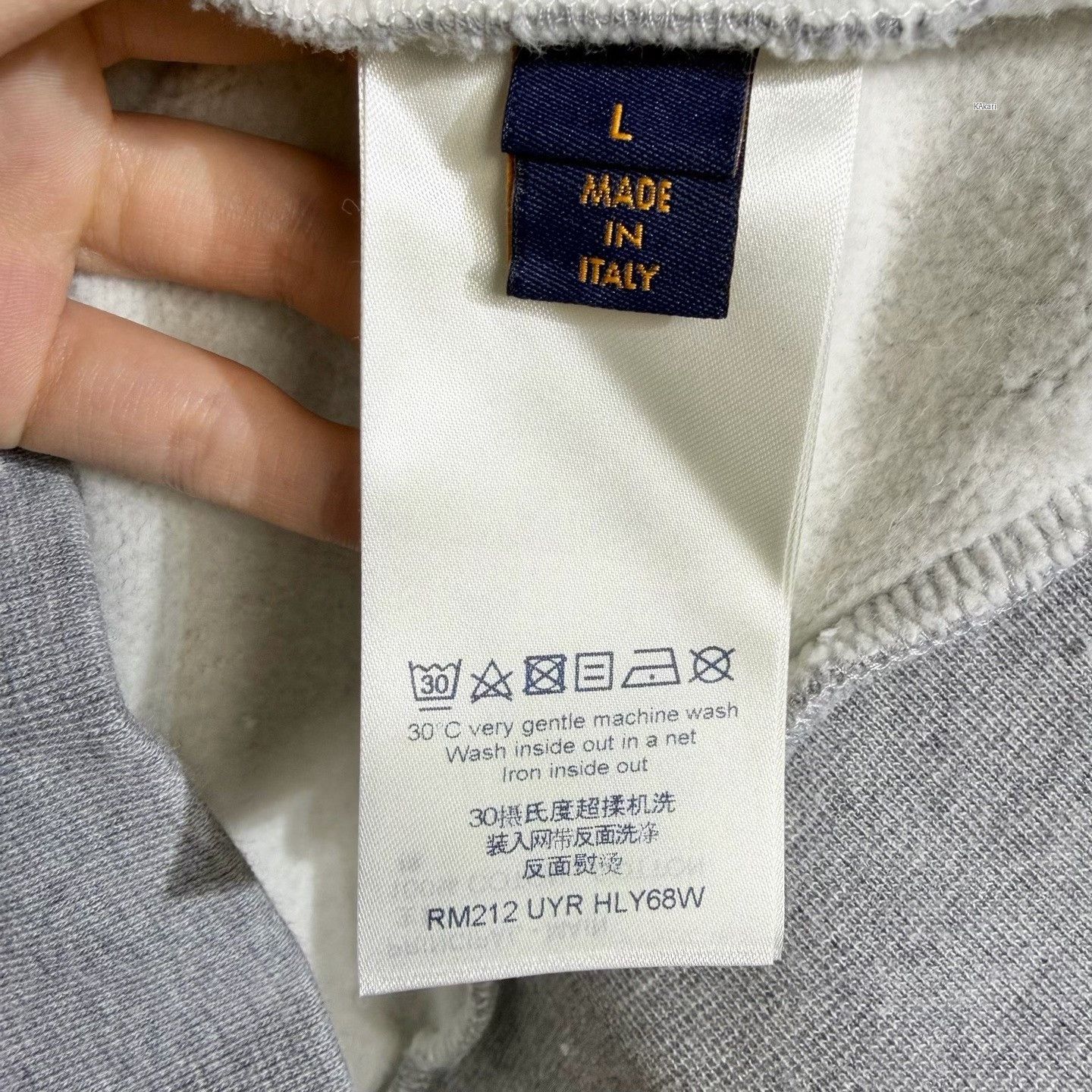 Louis Vuitton LV Gray Hoodie with Graffiti Logo Neon Print Size US L / EU 52-54 / 3 - 4 Thumbnail