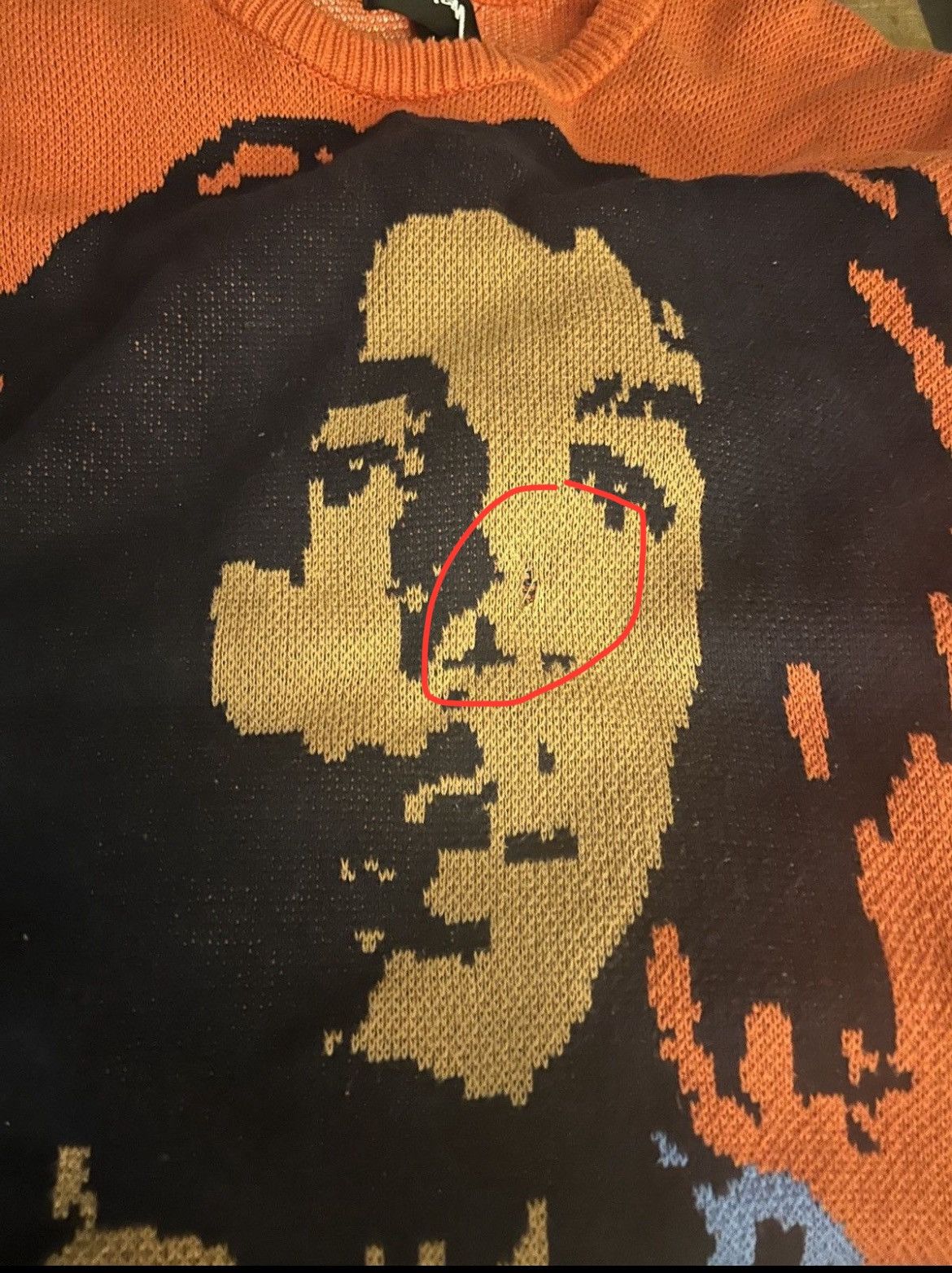 Bob Marley × Stussy Stussy Bob Marley crewneck sweater red knitted Size US L / EU 52-54 / 3 - 6 Thumbnail