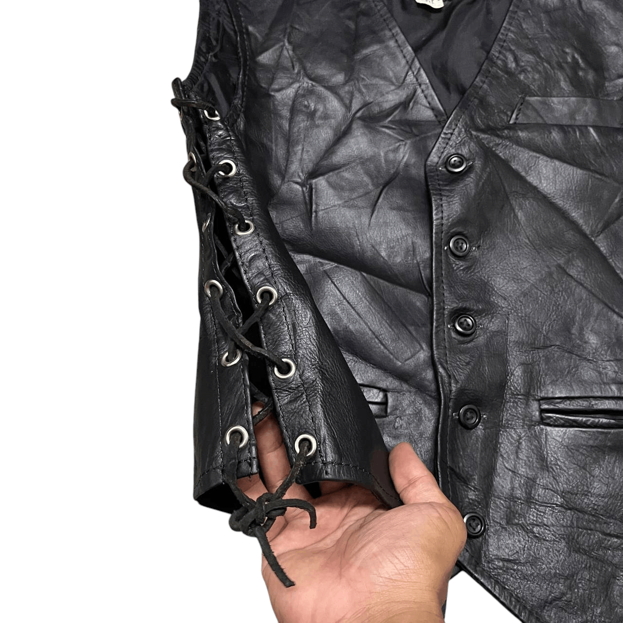 Leather Vintage Eagle Motorcycle Leather Vest Size US M / EU 48-50 / 2 - 4 Thumbnail