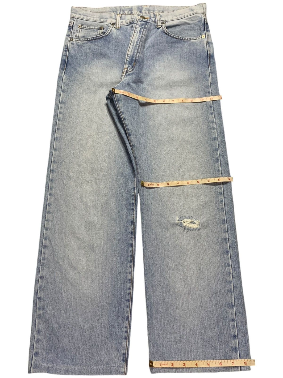Guess SALES🔥Vintage Guess Usa Stone Wash Distressed Baggy Jeans Size US 32 / EU 48 - 14 Thumbnail