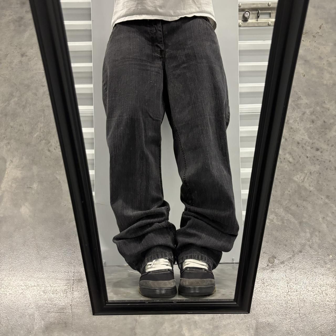 Japanese Brand × Vintage Crazy Vintage Y2K/2000s Grunge Black Denim Jeans! Size US 34 / EU 50 - 1 Thumbnail