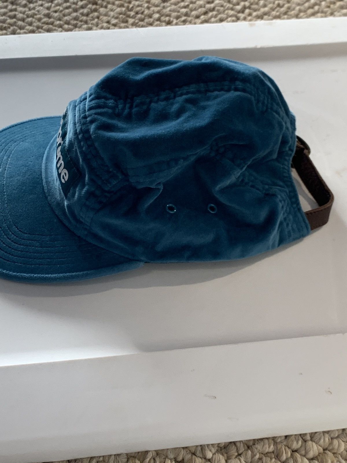 Supreme Supreme Velvet Camp Cap—Cyan Size ONE SIZE - 6 Thumbnail