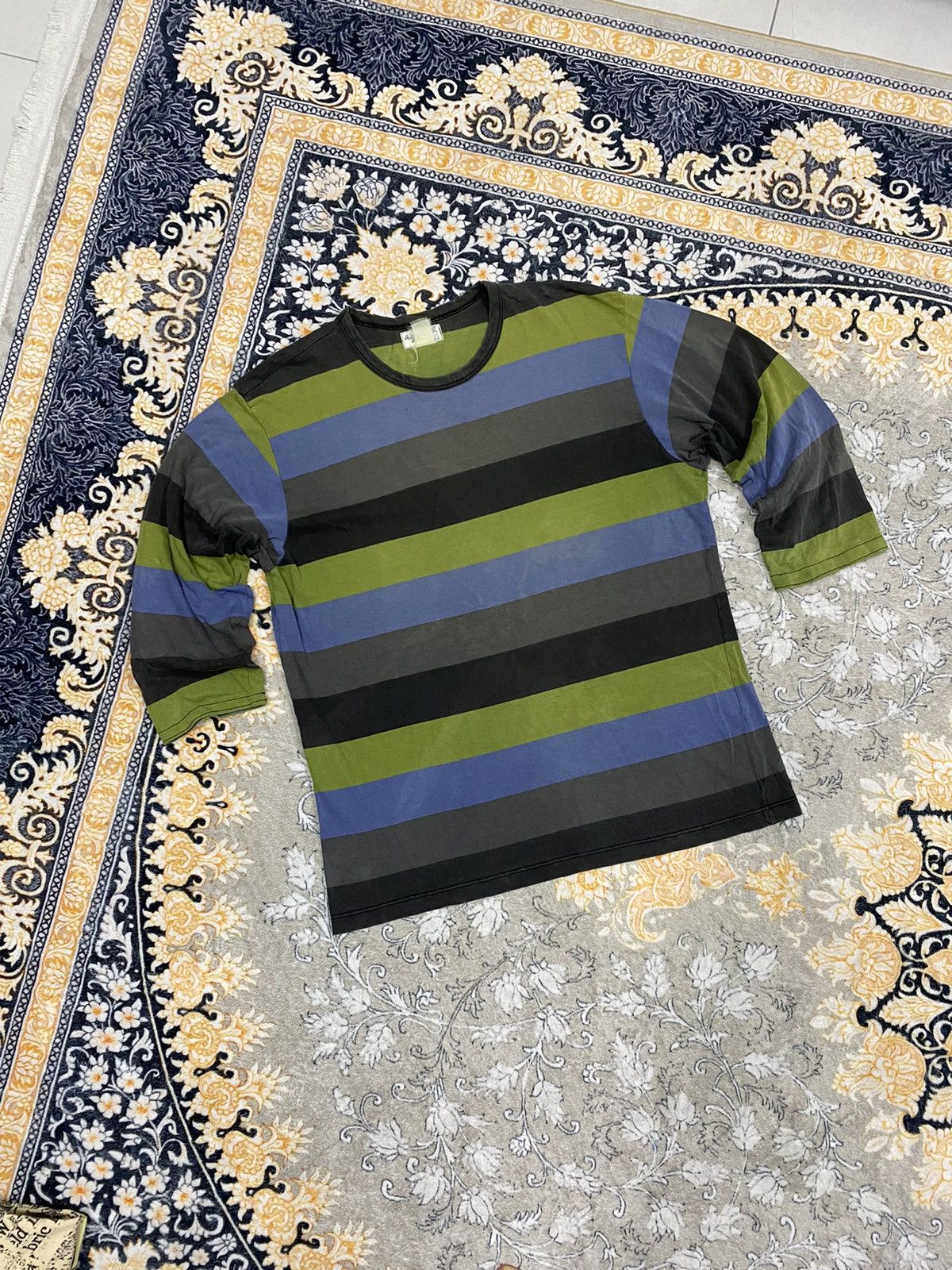 Japanese Brand × Vintage × agnes b. VINTAGE AGNES B. HOMME PARIS MULTICOLOUR 3Q RARE TEE Size M / US 6-8 / IT 42-44 - 1 Thumbnail