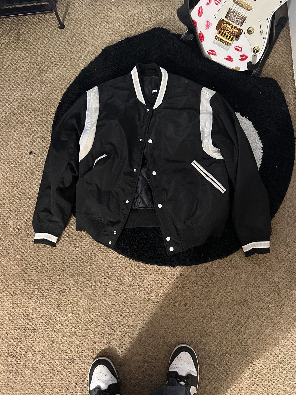 Vintage Black and White Bomber Jacket Size US L / EU 52-54 / 3 - 1 Thumbnail