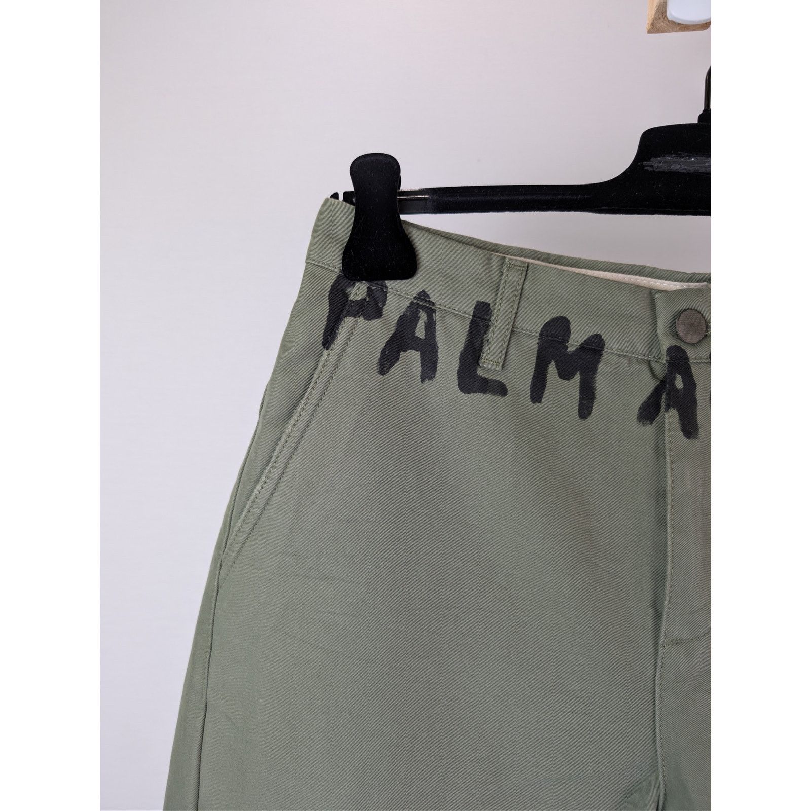 Palm Angels o1rshd1 Seasonal Logo Chino Pants in Military / Black Size US 32 / EU 48 - 6 Thumbnail