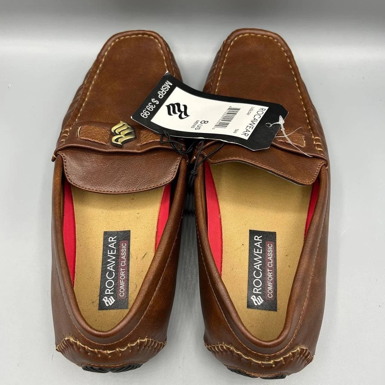 Rocawear Rocawear Ludlow Mens Tan Faux Leather Driving Loafers 8 Size US 8 / EU 41 - 6 Thumbnail