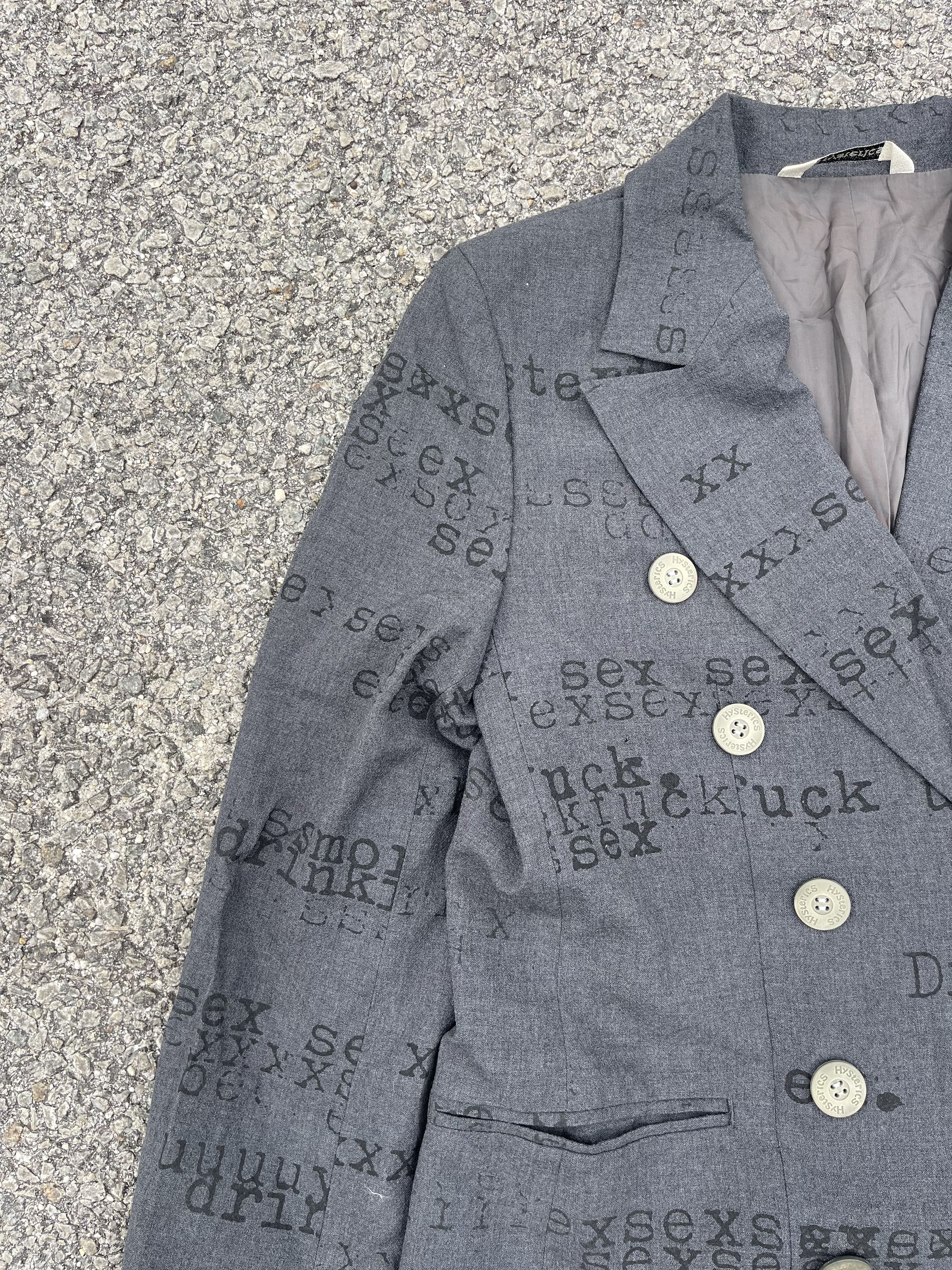 Hysteric Glamour Hysterics Blazer “Bad Word” Size 34S - 4 Thumbnail