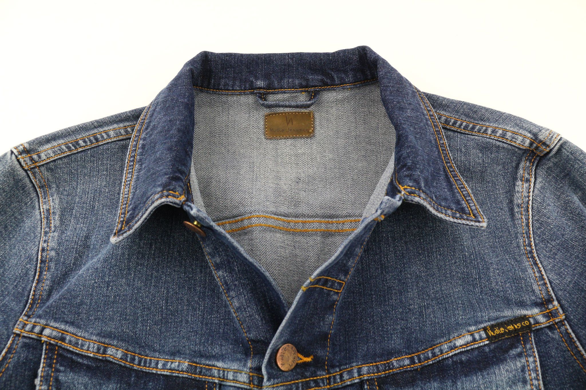 Nudie Jeans PERRY EXCELLENT BLUE XS Denim Stretch Blue Jacket 80807 Size US XS / EU 42 / 0 - 4 Thumbnail