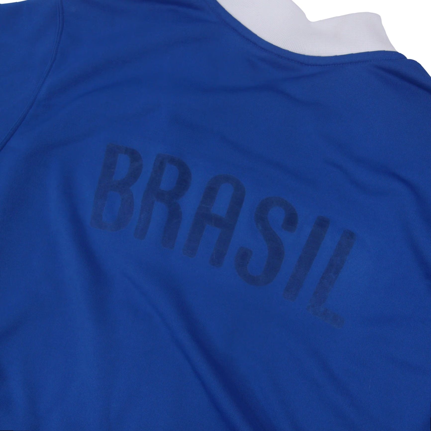 Nike VINTAGE Nike Brazil Football CBF Mens Large Spellout Track Jacket Blue Size US L / EU 52-54 / 3 - 7 Thumbnail