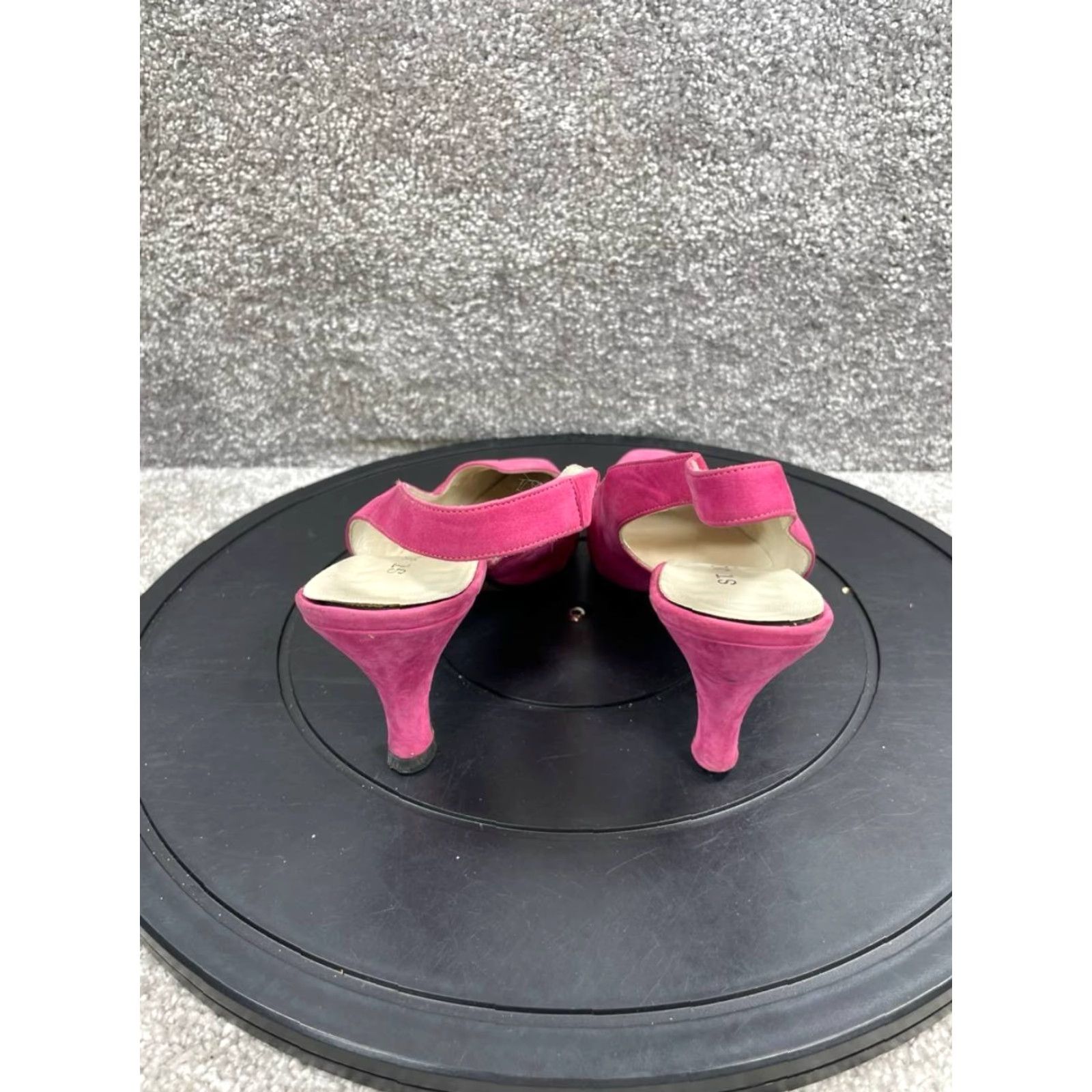 St. John ST. John Womens Slingback Heel Pink Suede Almond Toe 9 Stiletto Mid Heel Size 9 Pink Women Shoes Size US 9 / IT 39 - 6 Thumbnail