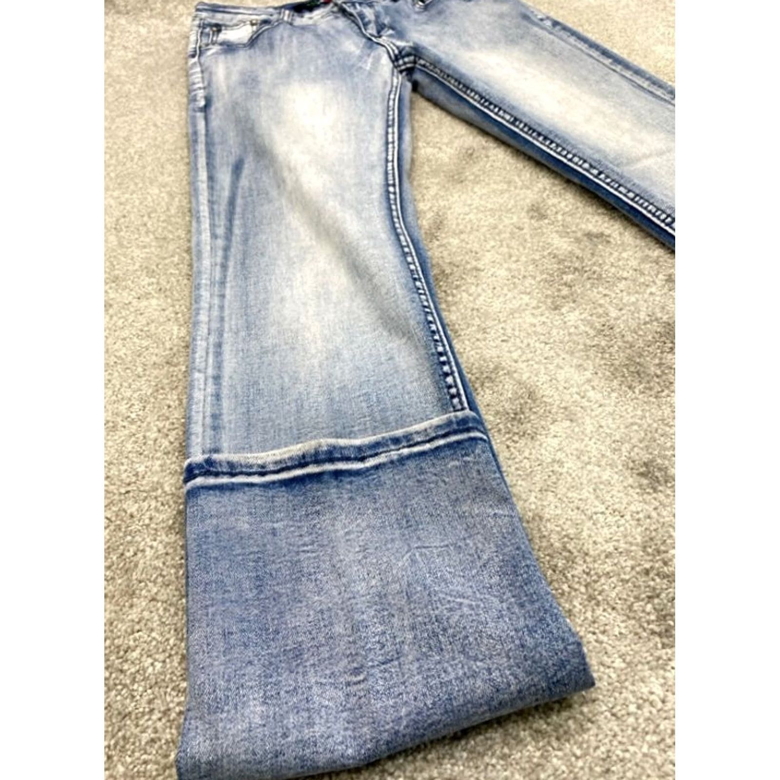 Denime Rivelli Jeans 32x32 Blue Denim Straight Slim 5808 Jeans Mens Regular 5-Pocket Stretch Cotton Polyester Spandex N/A Size US 32 / EU 48 - 2 Thumbnail
