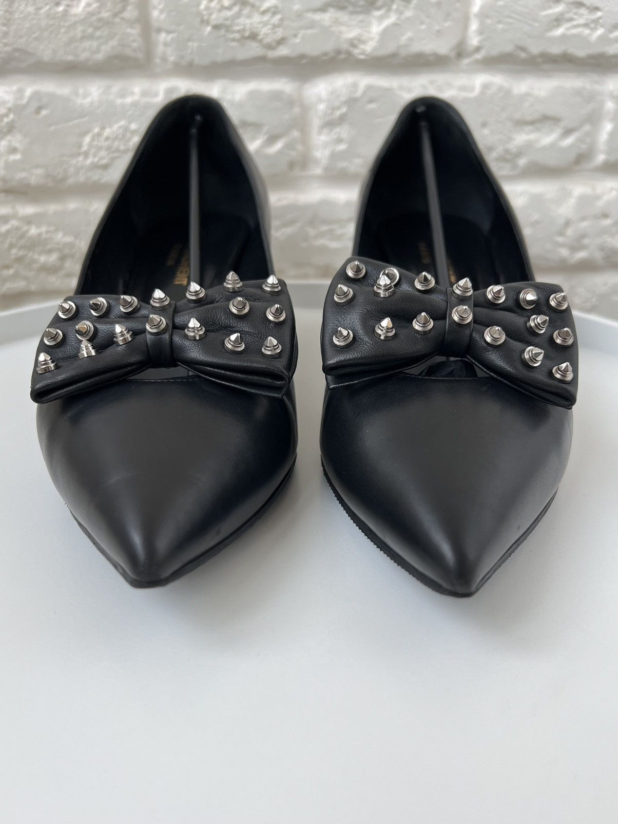 Saint Laurent Paris Saint Laurent Kitten 50 Studdeed Bow Toe Pumps Shoes Size US 9 / IT 39 - 3 Thumbnail
