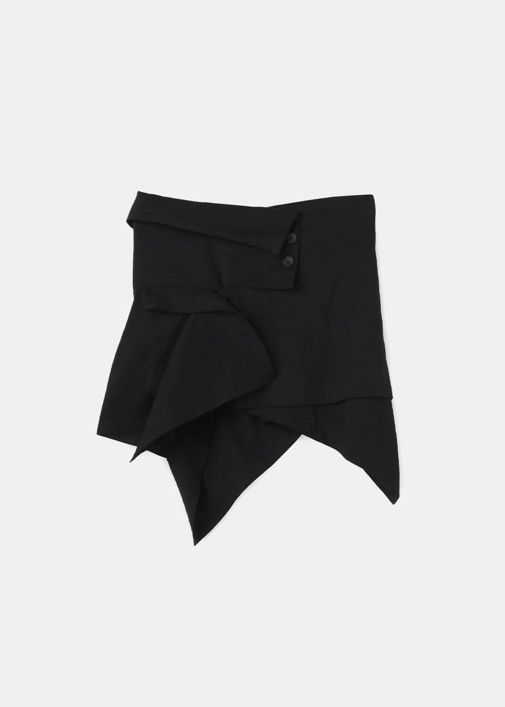 Yohji Yamamoto Yohji Yamamoto - JAPANESE PAPER TWILL WRAP MINI SKIRT Size 31" - 6 Thumbnail