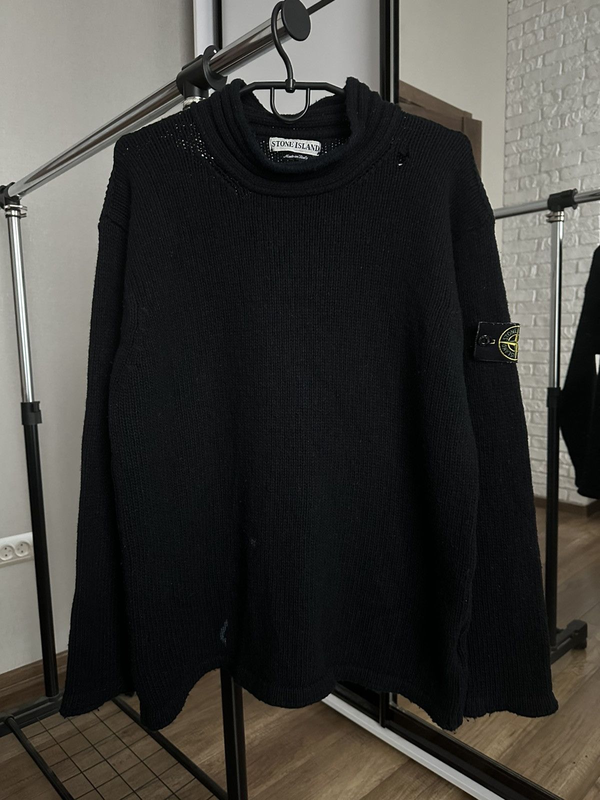 Stone Island AW 1998 Stone Island Turtleneck Knit Sweater Wool Vintage Size US L / EU 52-54 / 3 - 1 Thumbnail