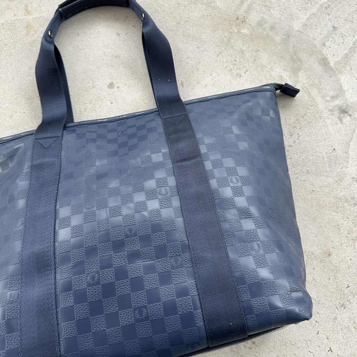 Fred Perry Vintage Fred Perry Monogram Pattern Tote Bag Blue Eco OS Size ONE SIZE - 8 Thumbnail