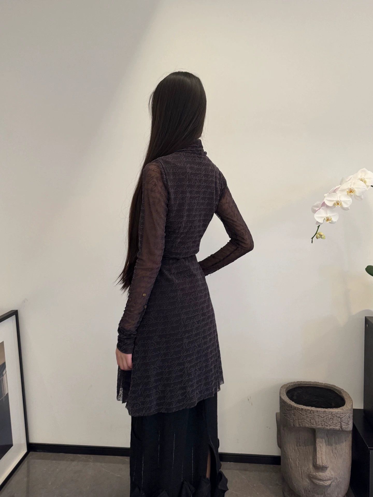 Vintage French Brand Slim Sheer Mesh-Paneled Cardigan XS Size XS / US 0-2 / IT 36-38 - 7 Thumbnail